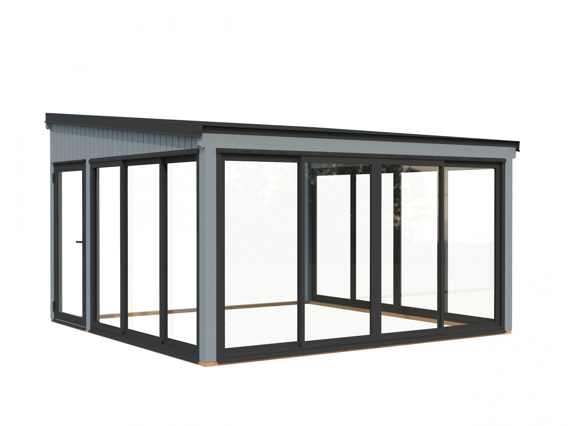 Palmako Gartenzimmer Glashaus Lumi 16,6 m² Slide Plus