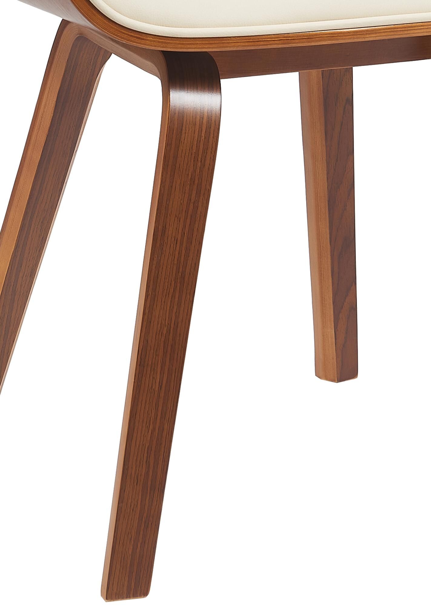 Besucherstuhl Beverley Kunstleder, walnuss/creme