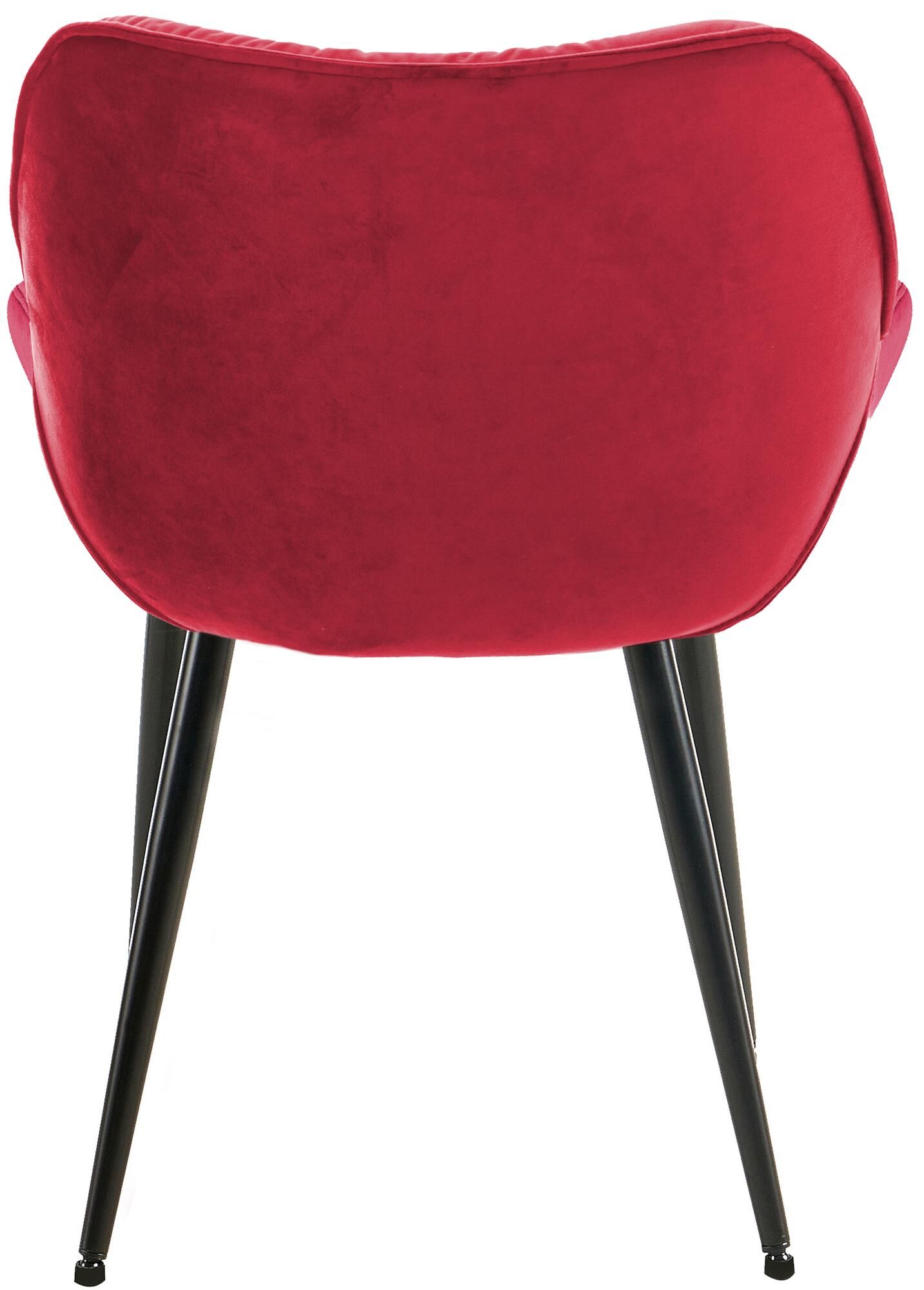 2er Set Stuhl Tanna Samt, rot