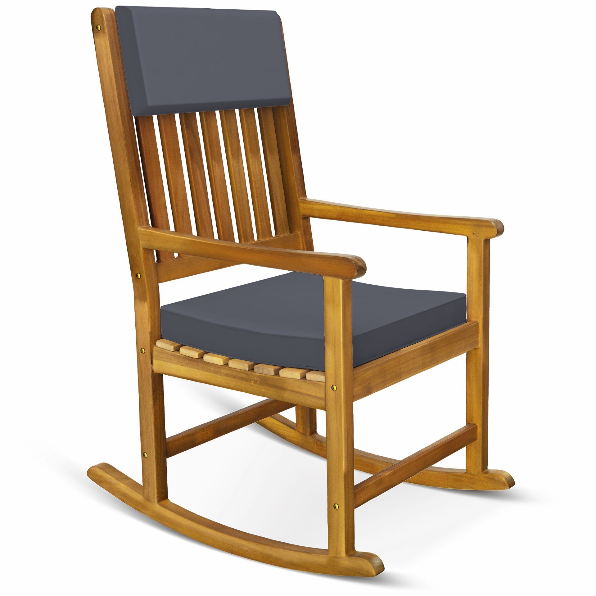 Schaukelstuhl Akazienholz 107x54x77cm