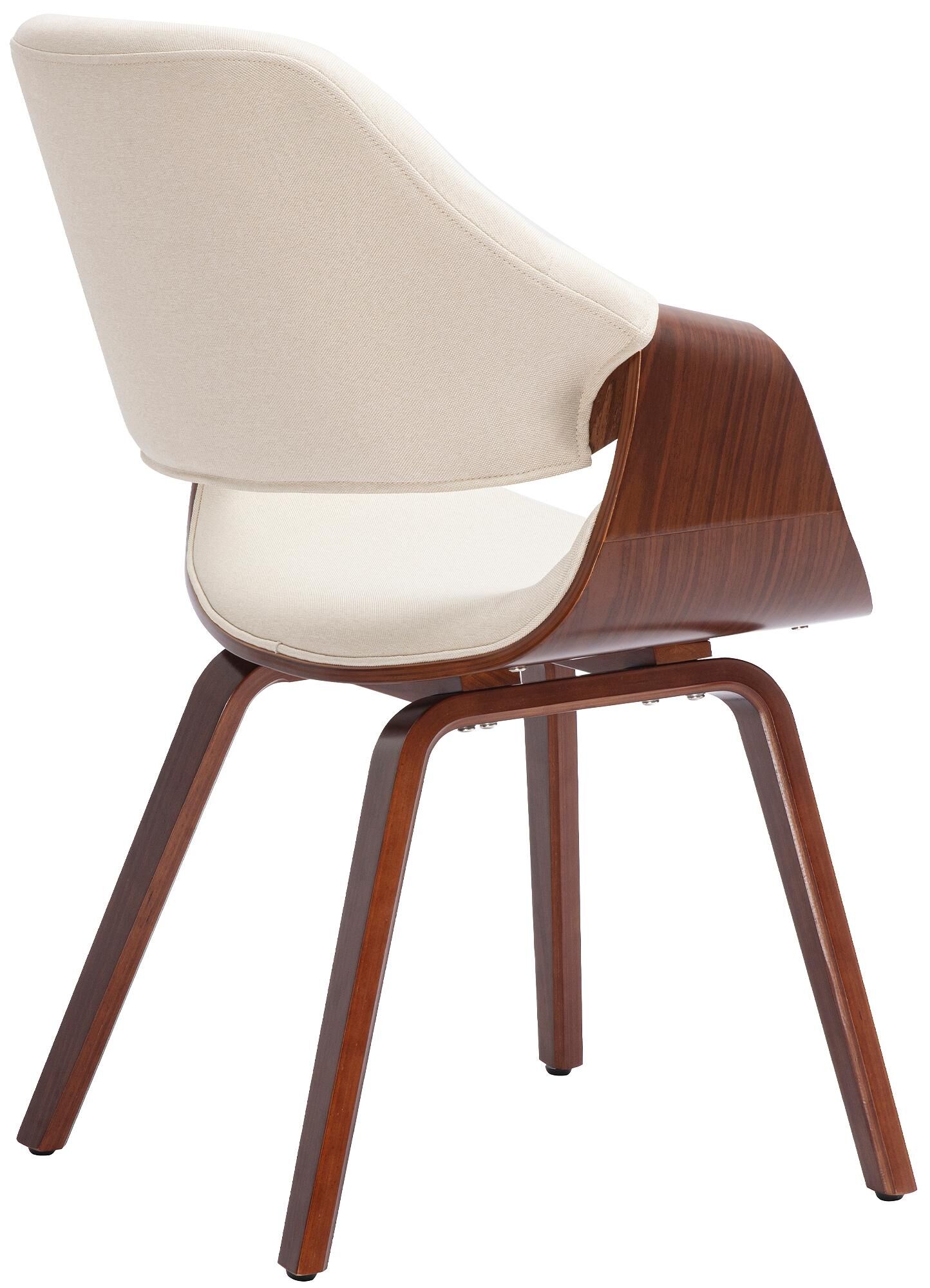 Esszimmerstuhl Maira Stoff, walnuss/creme