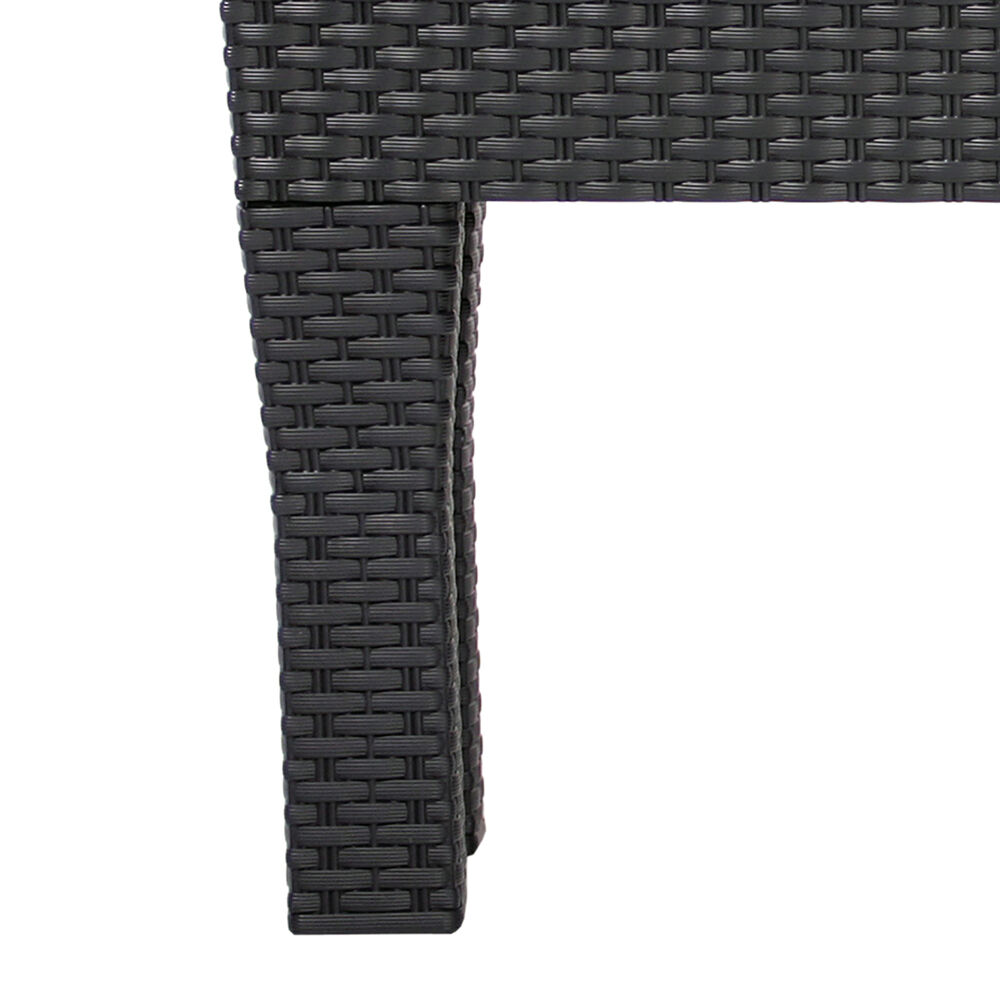 Hochbeet Polyrattanoptik Anthrazit 60x25x46cm Bewässerungssystem