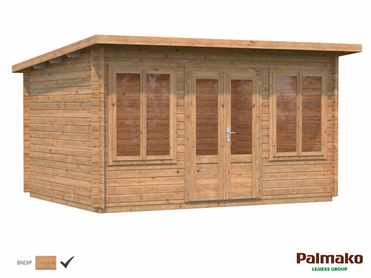 Palmako Gartenhaus Lisa 11,5 m2 braun grundiert
