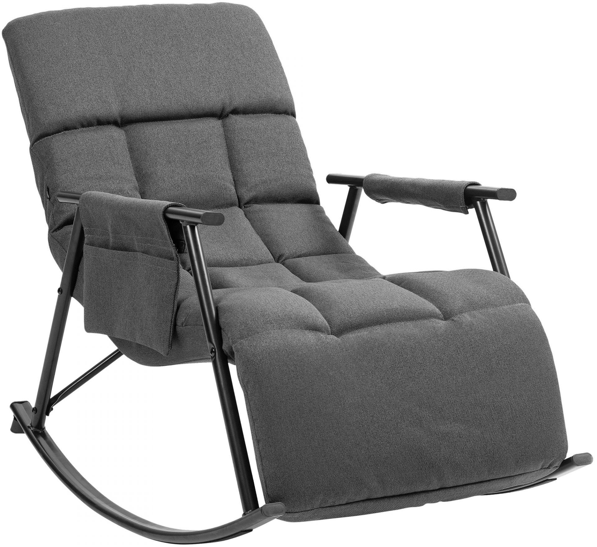 Schaukelstuhl Cathy Stoff, dunkelgrau