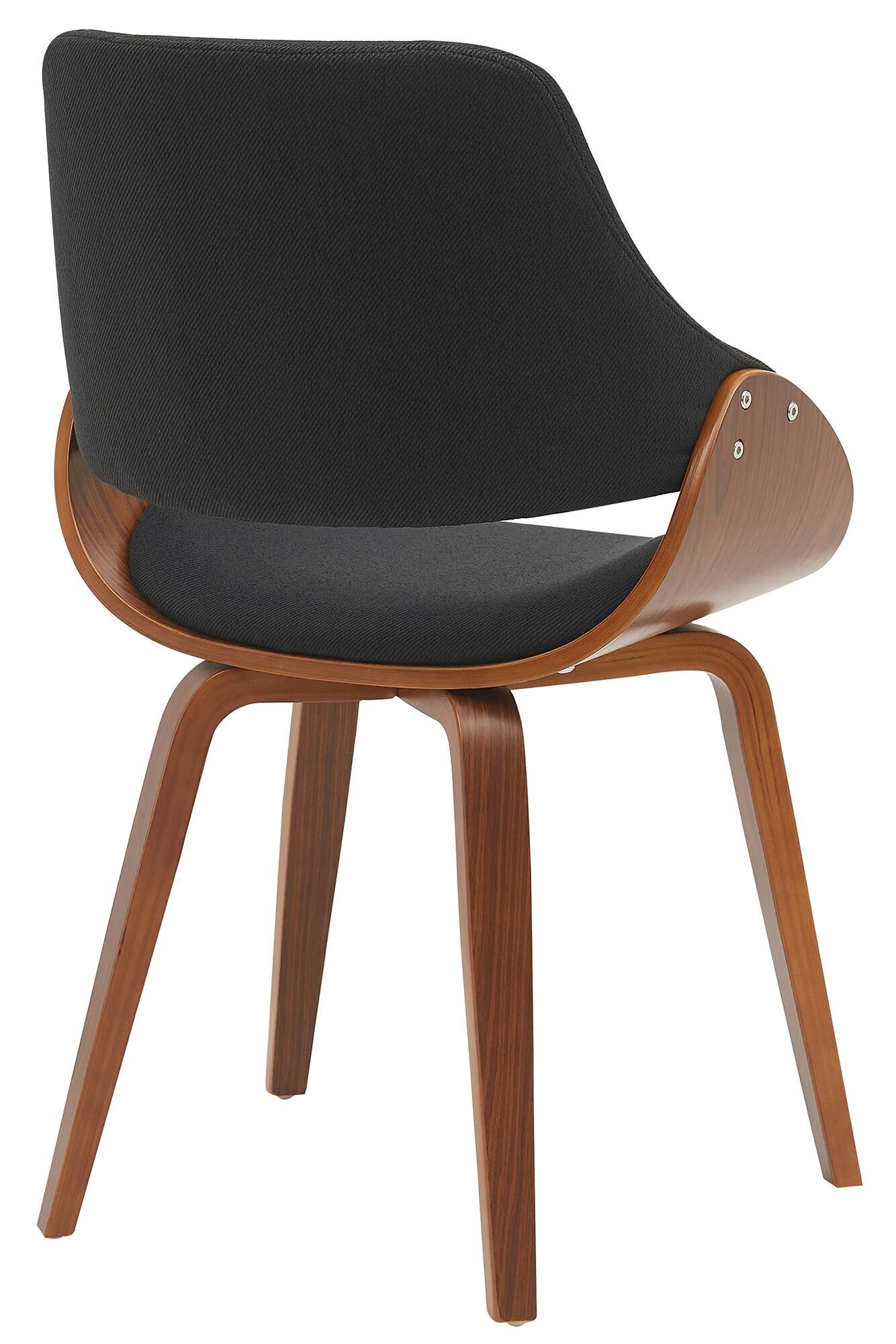 Esszimmerstuhl Vangale Stoff, walnuss/schwarz