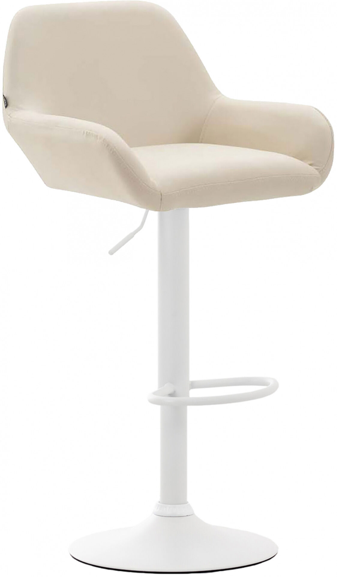 Barhocker Braga Kunstleder weiß, creme