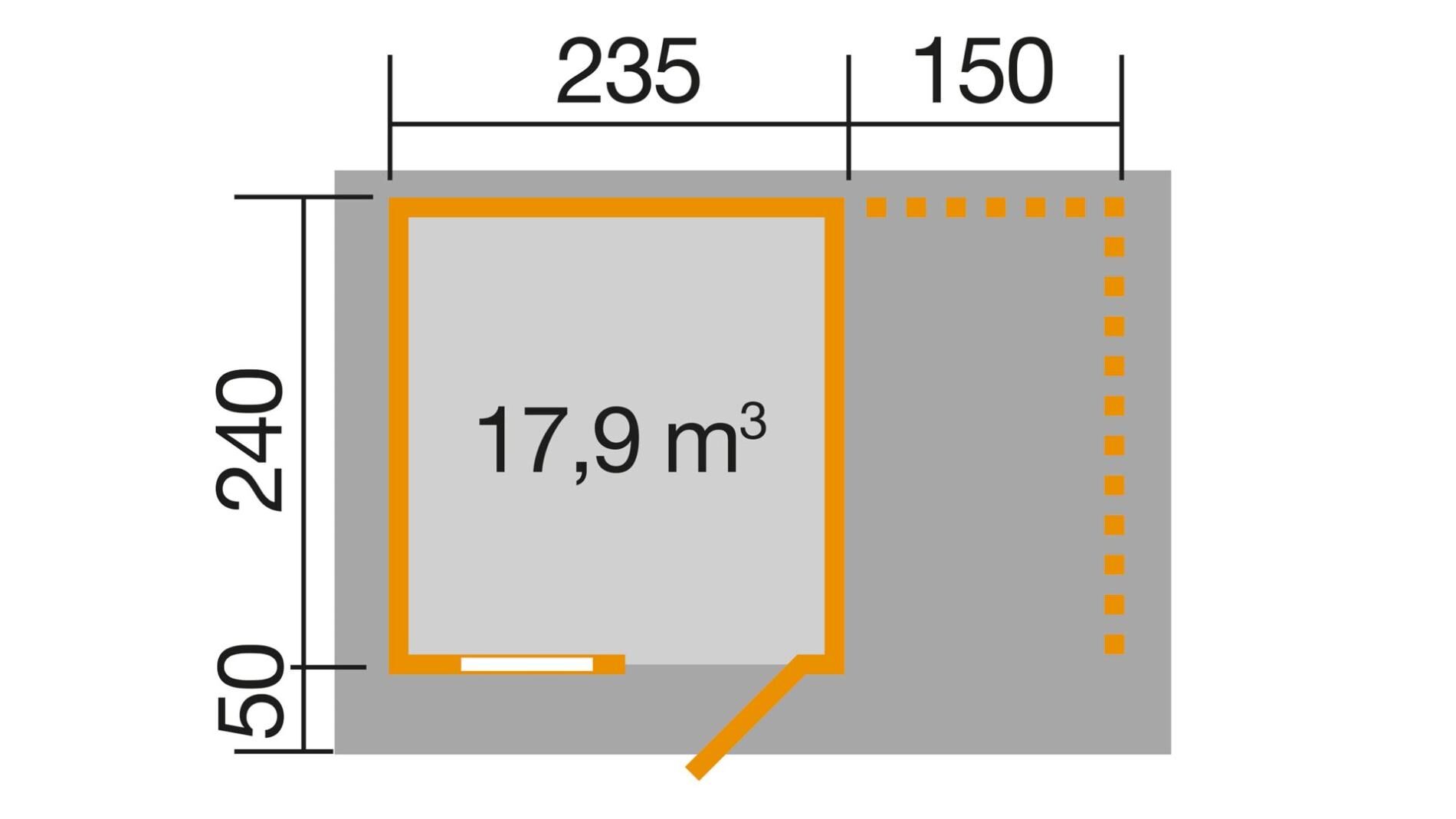 weka Gartenhaus 170 A 4,3x3,1m