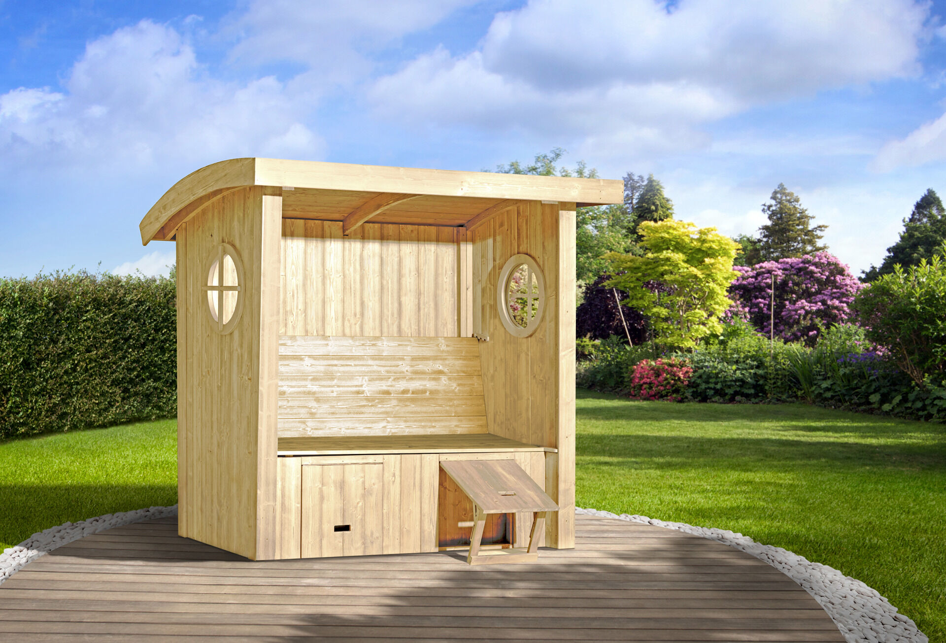 weka Gartenlaube Merano, natur gebürstet