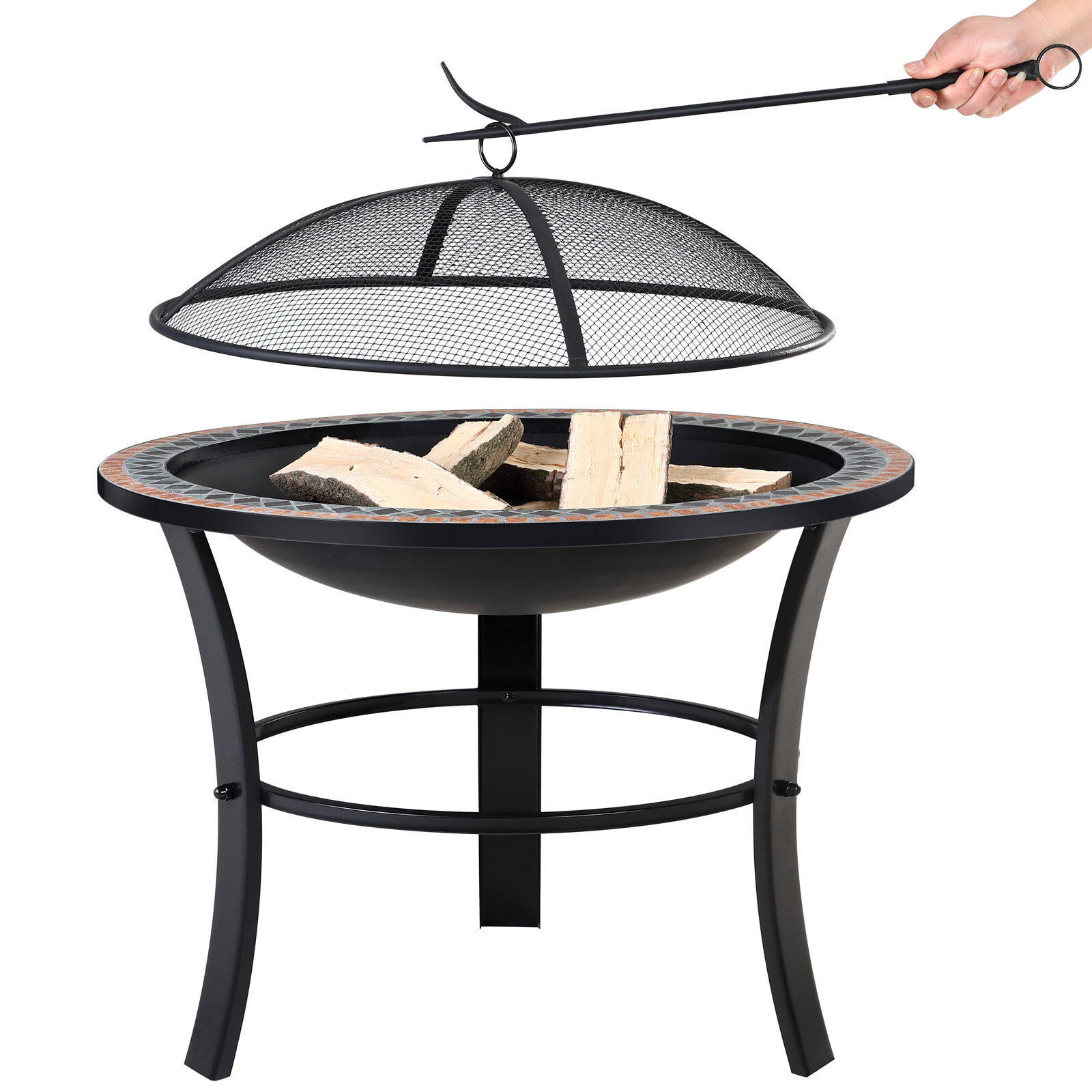 Feuerschale Sevilla Mosaik Stahl Ø76cm