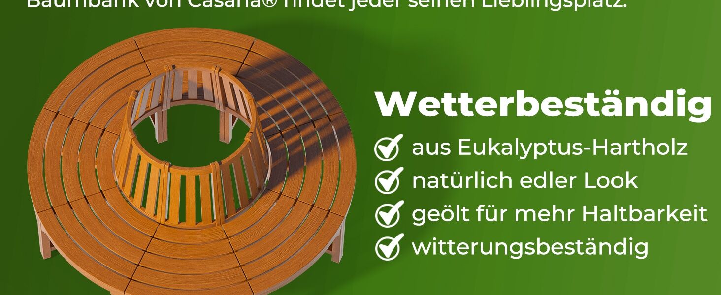 Baumbank Ø190cm Eukalyptusholz FSC®-zertifiziert