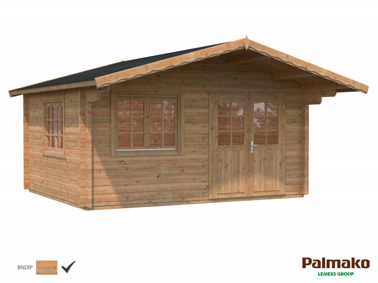 Palmako Gartenhaus Helena 15,1 m² braun grundiert