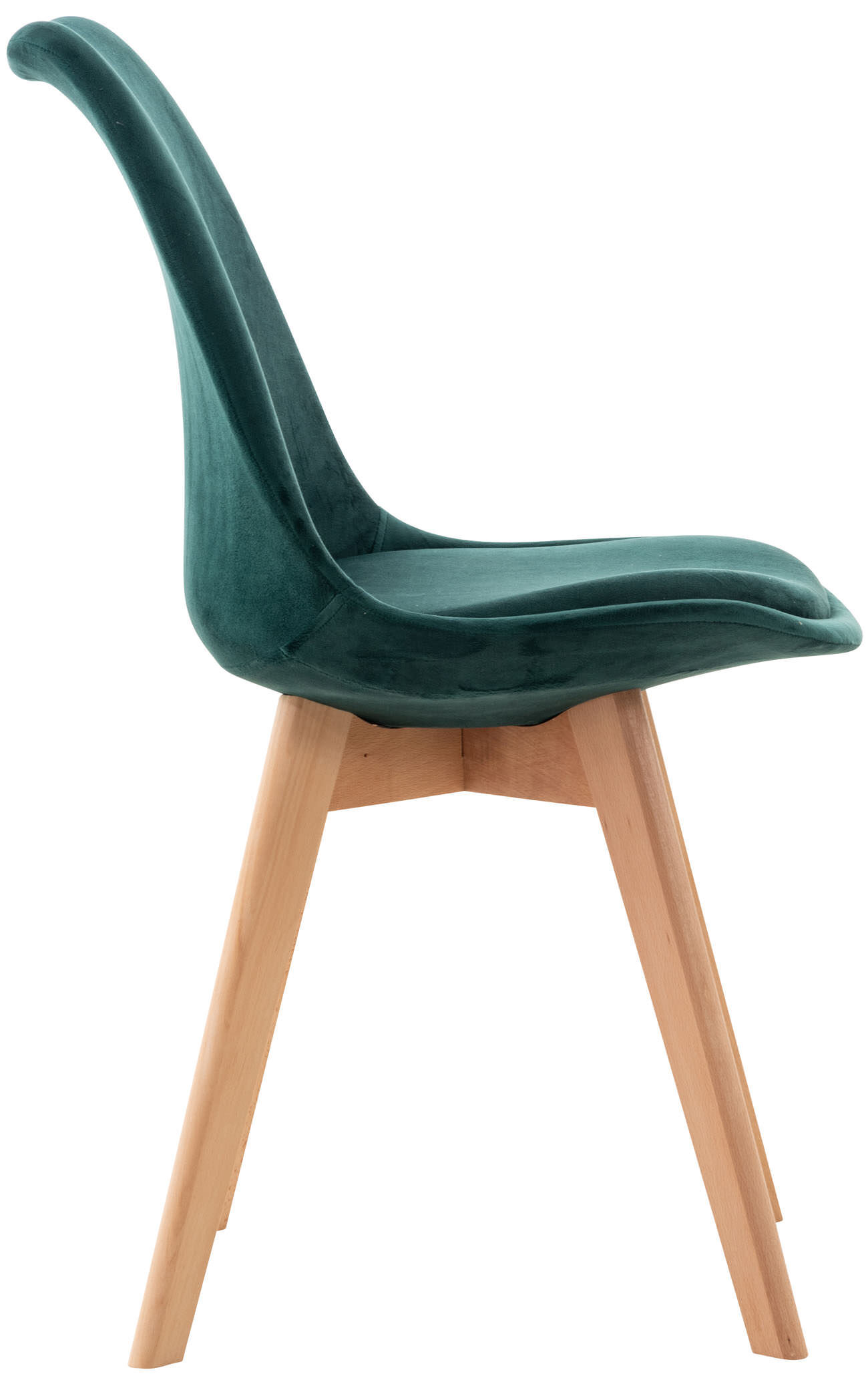 4er Set Stuhl Linares Samt, grün