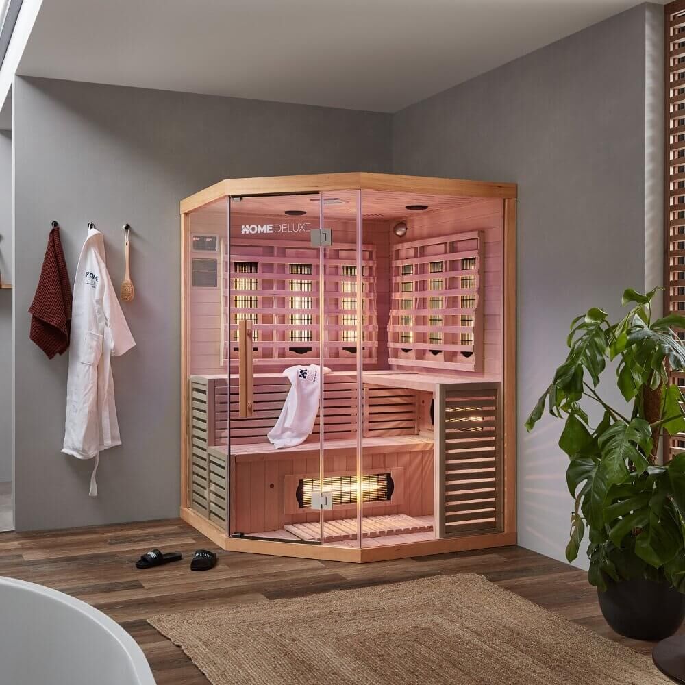 Infrarotkabine mit Vollspektrumstrahler SAHARA XXL - 150 x 150 cm für 4 Personen
