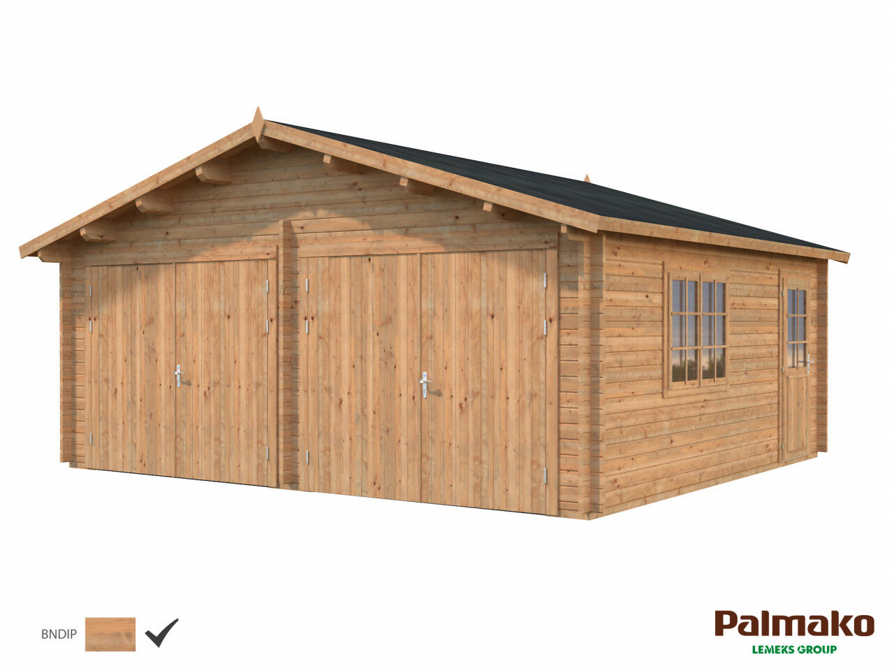 Palmako Holzgarage Roger 28,4 m² mit Holztor