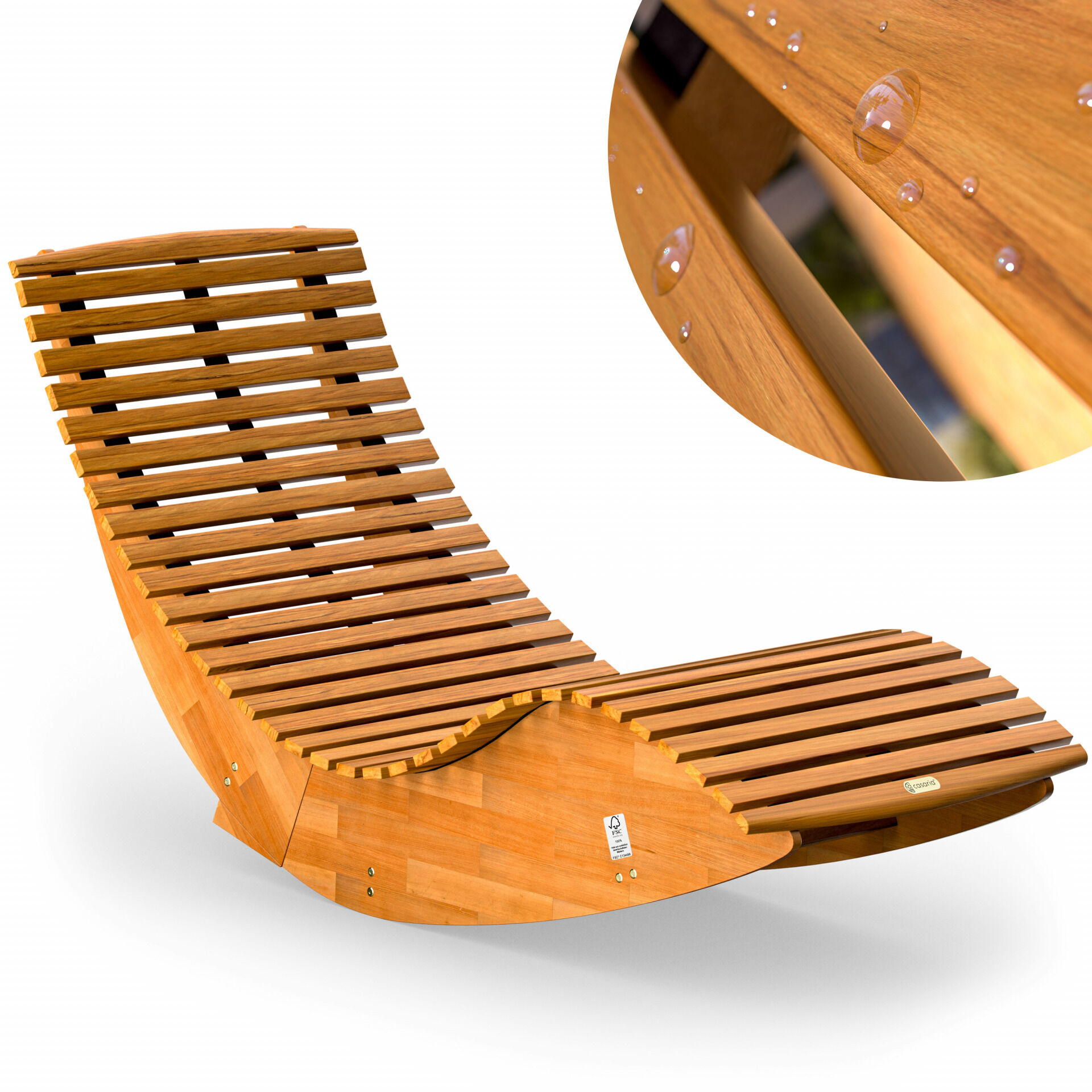 Saunaliege Java klappbar ergonomisch Schaukel fixierbar