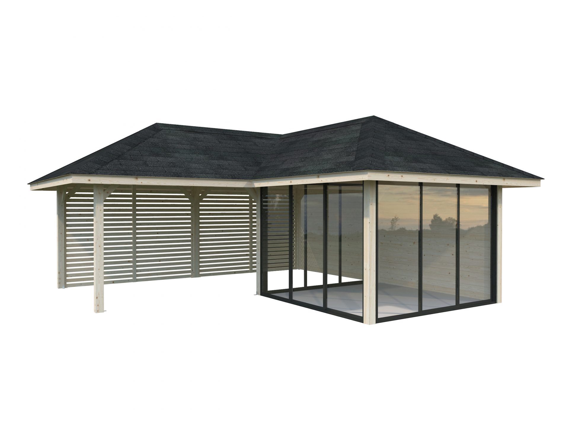 Palmako Pavillon Bianca 24,9 m2 Set 211 Slide