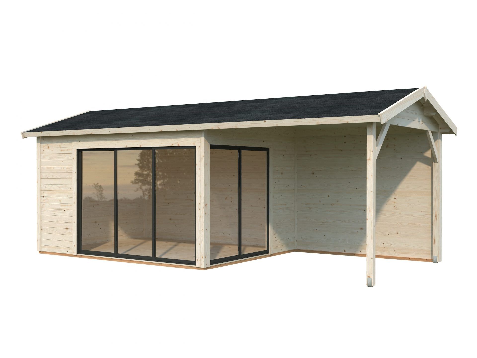 Palmako Gartenhaus Amanda 11,2+7,8 m2 Slide Plus