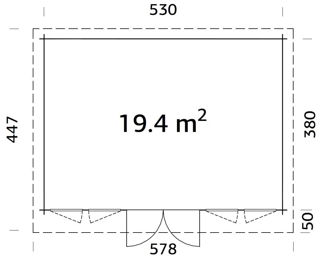 Palmako Pultdach Gartenhaus Lisa 19,4 m²