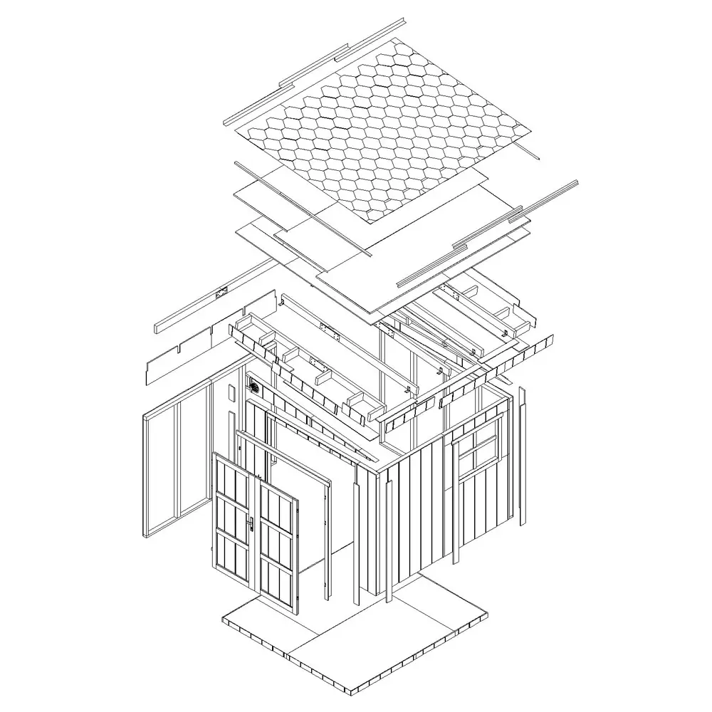 Pultdach Gartenhaus Norge 10 mit LP® SmartSide® M938 – 236 x 250 cm – 6 m2