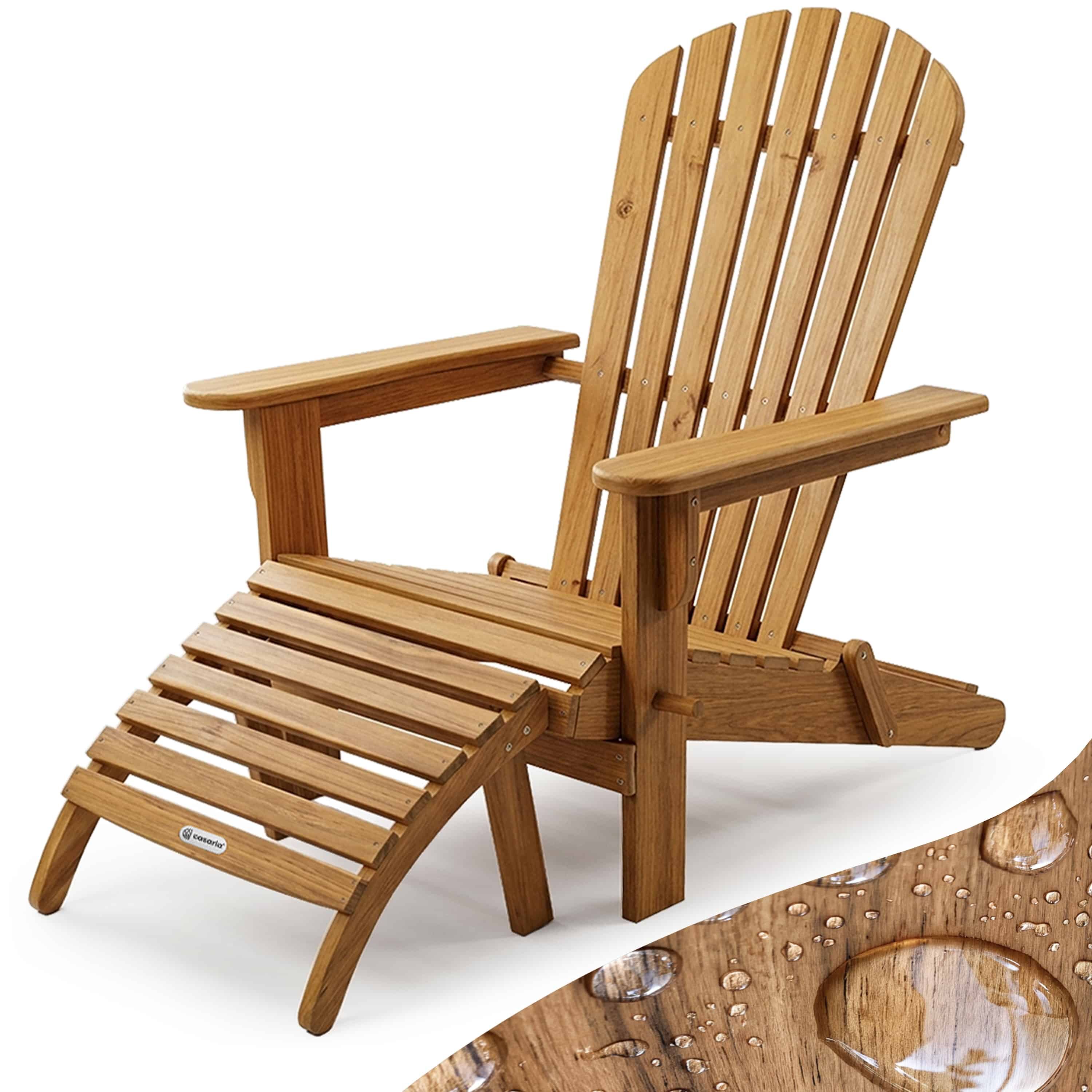 Sonnenstuhl Adirondack Akazienholz inkl Fußstütze