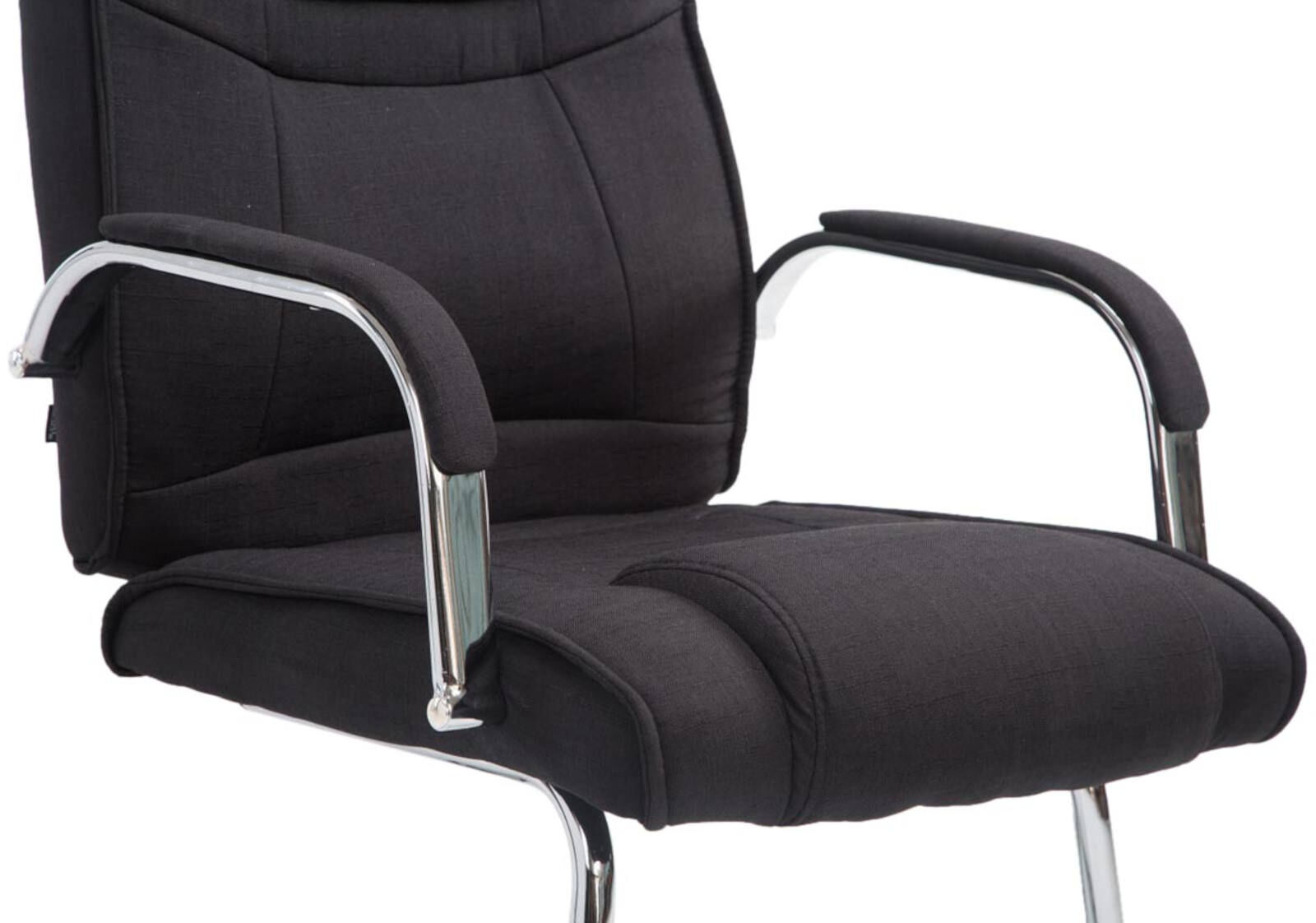 2er Set Stühle Attila Stoff, schwarz