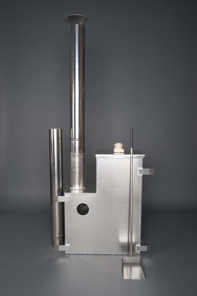 Holz Innenofen für Badebottich 25 KW, Aluminium 5754