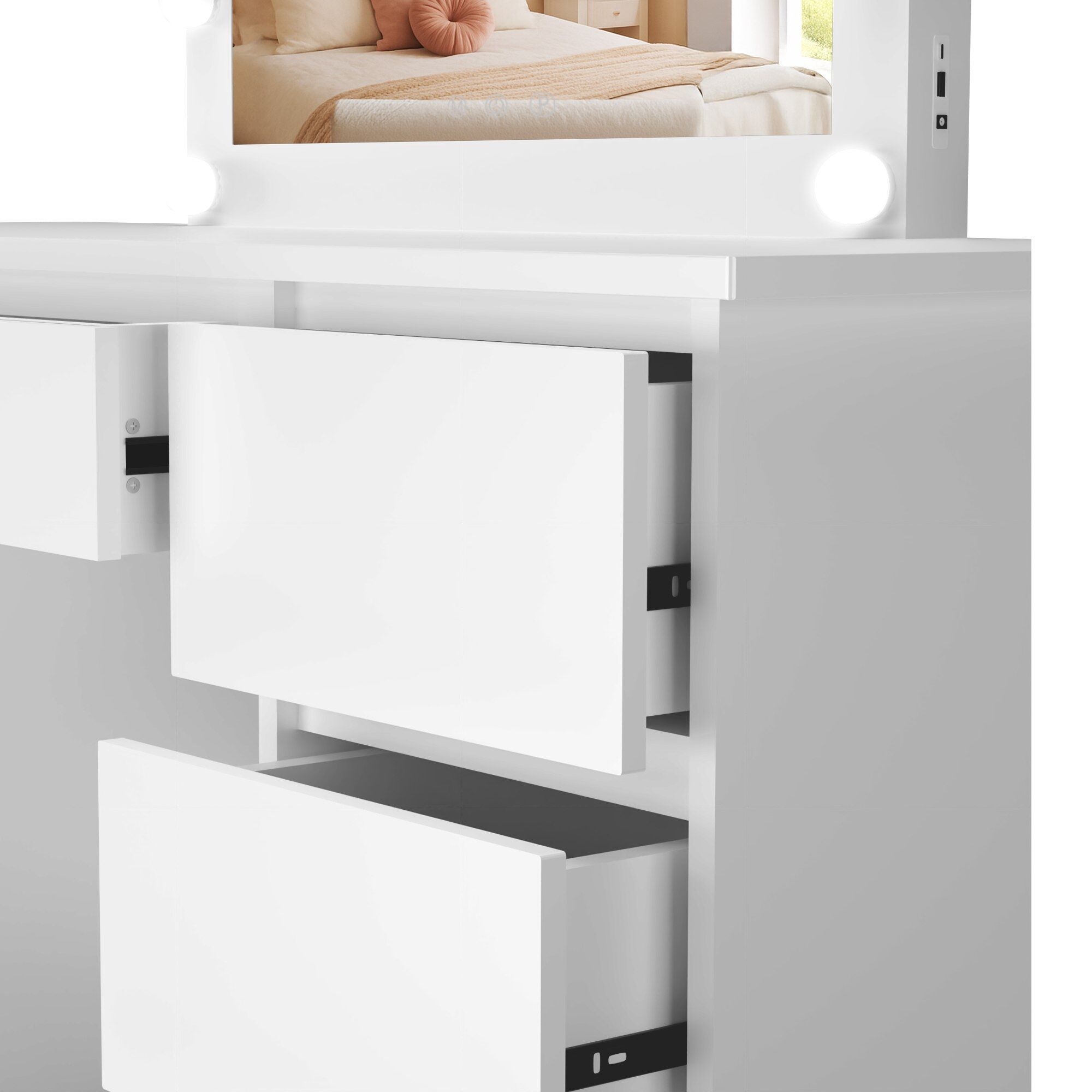 Schminktisch Duffy, weiß