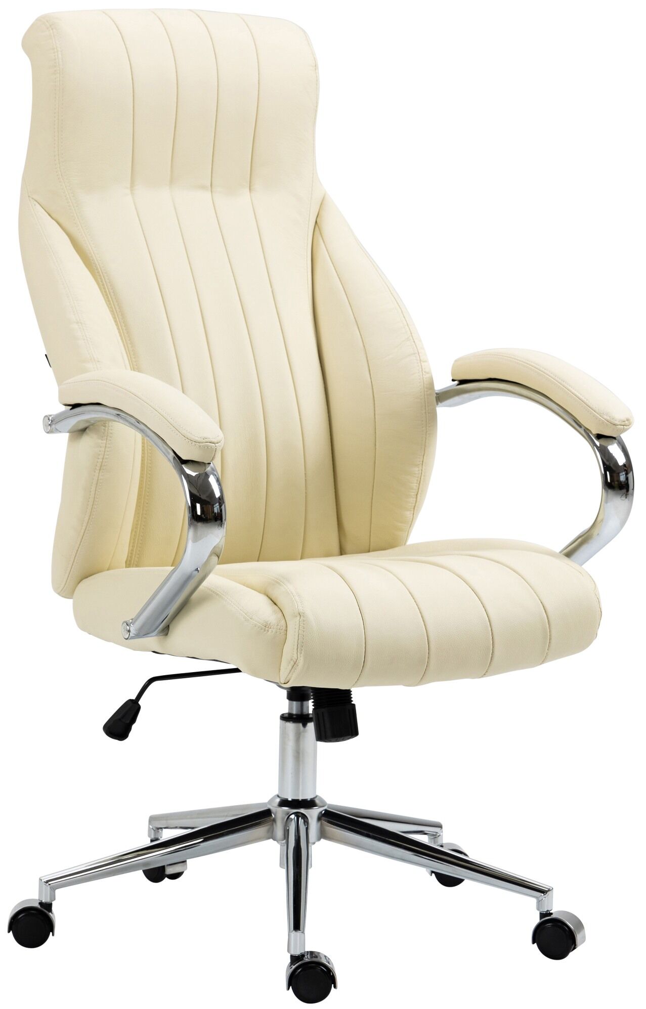 Bürostuhl Wigan Echtleder, creme
