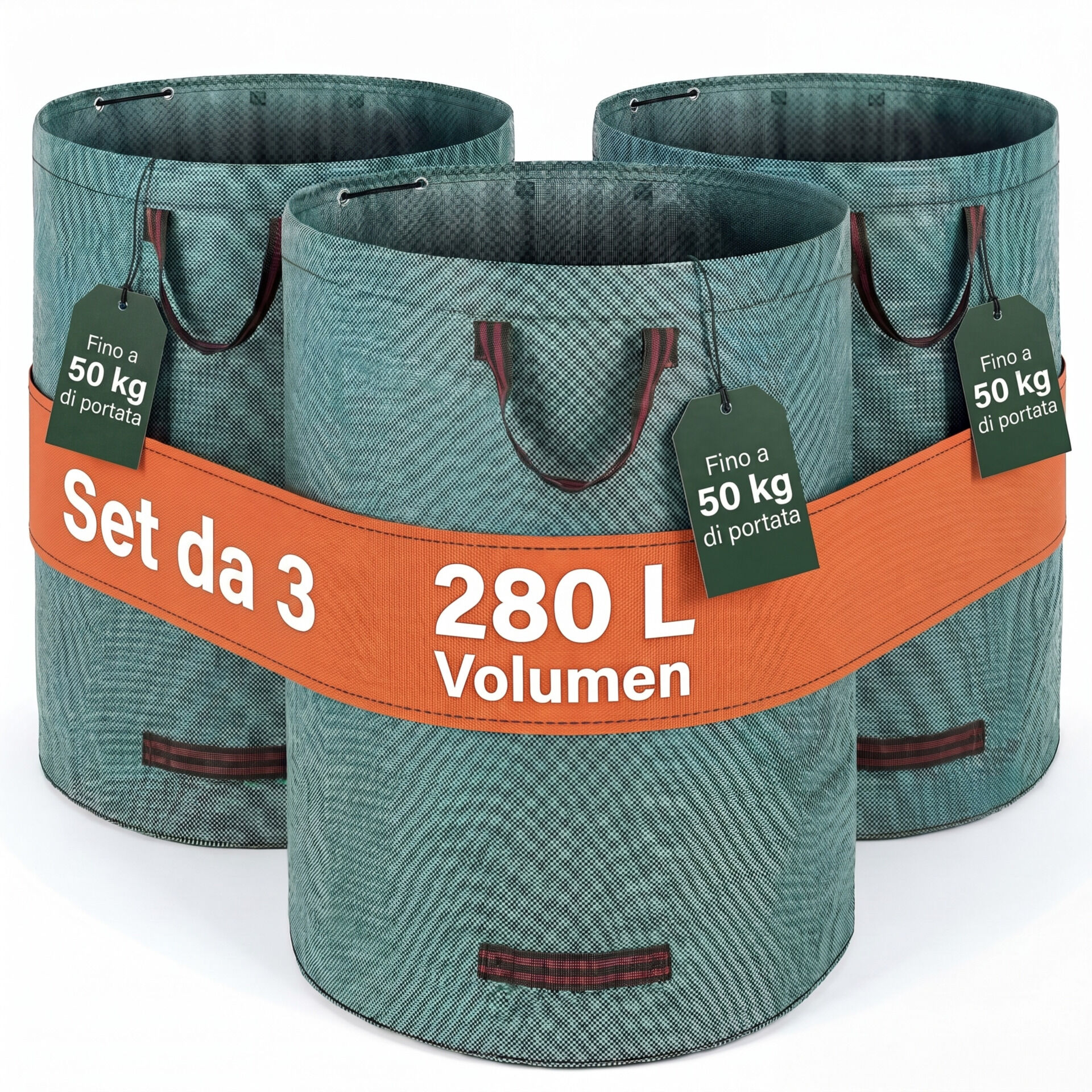 Gartentasche 3er-Set 280L max 50kg
