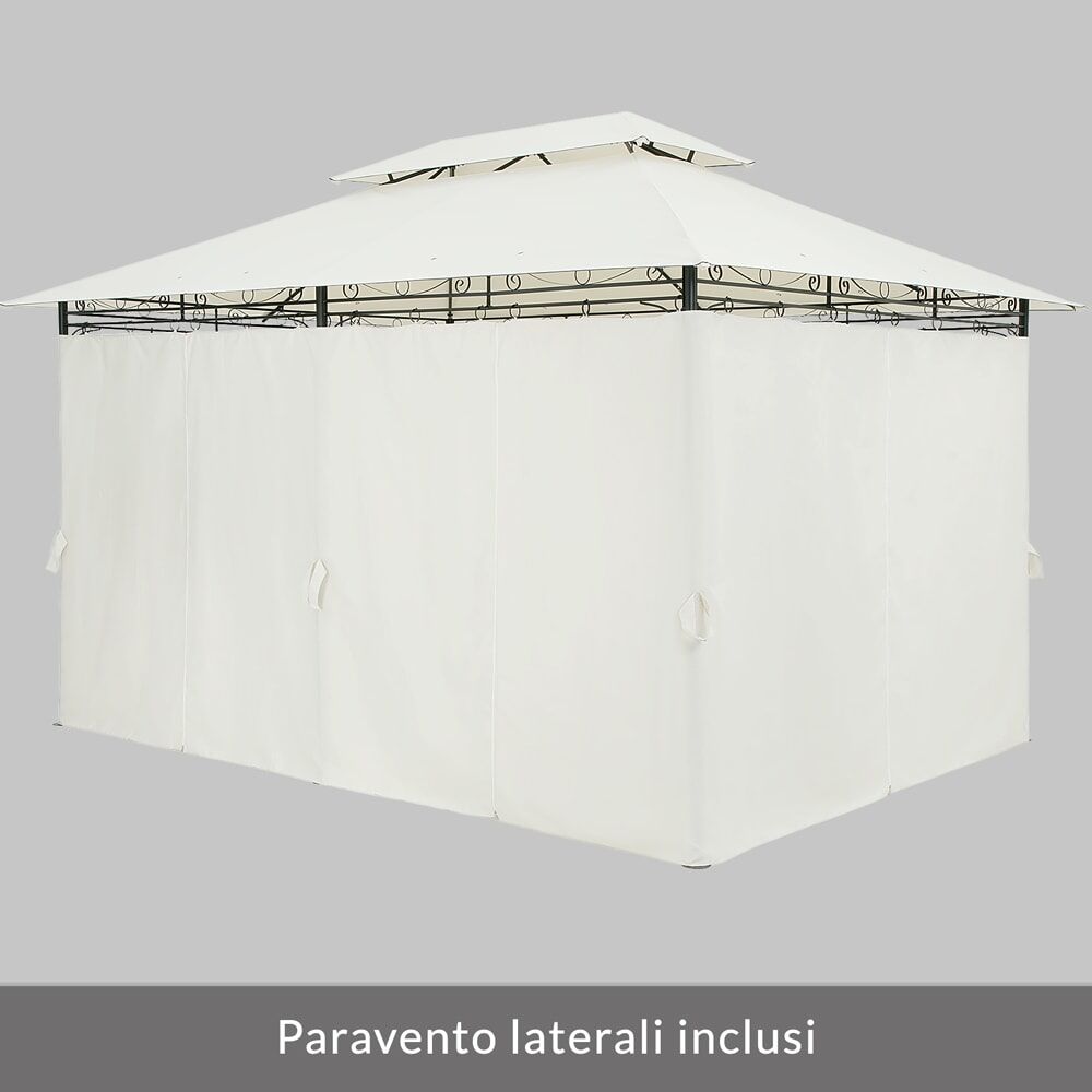 Pavillon Topas Creme 3x4m UV-Schutz 50+