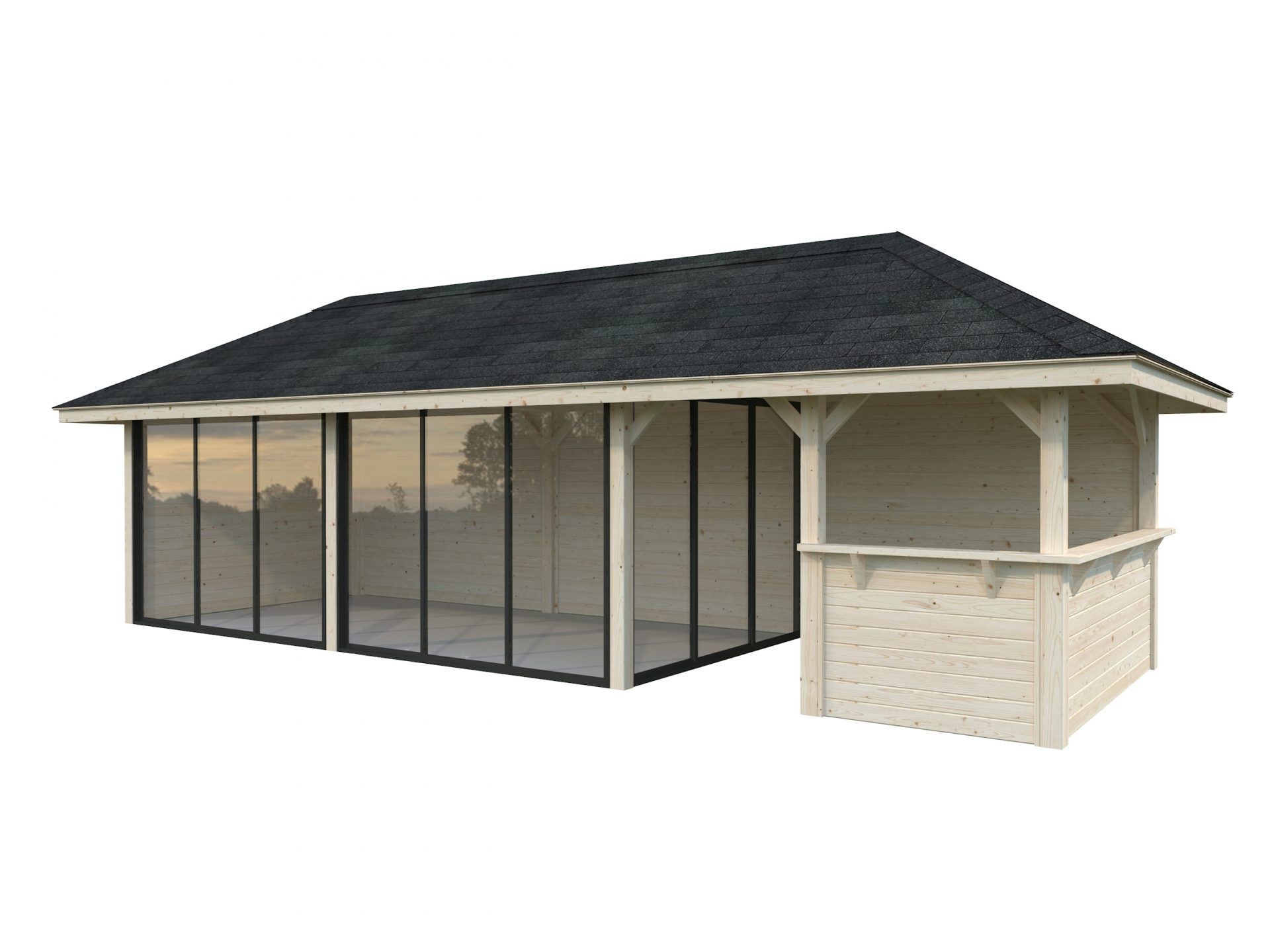 Palmako Pavillon Bianca 24,9 m2 Set 219 Slide