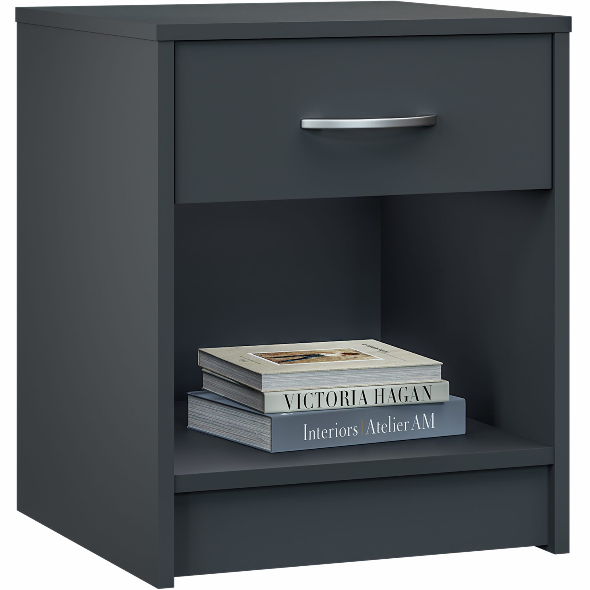 Nachttisch Hamburg Anthrazit 50x40x35cm