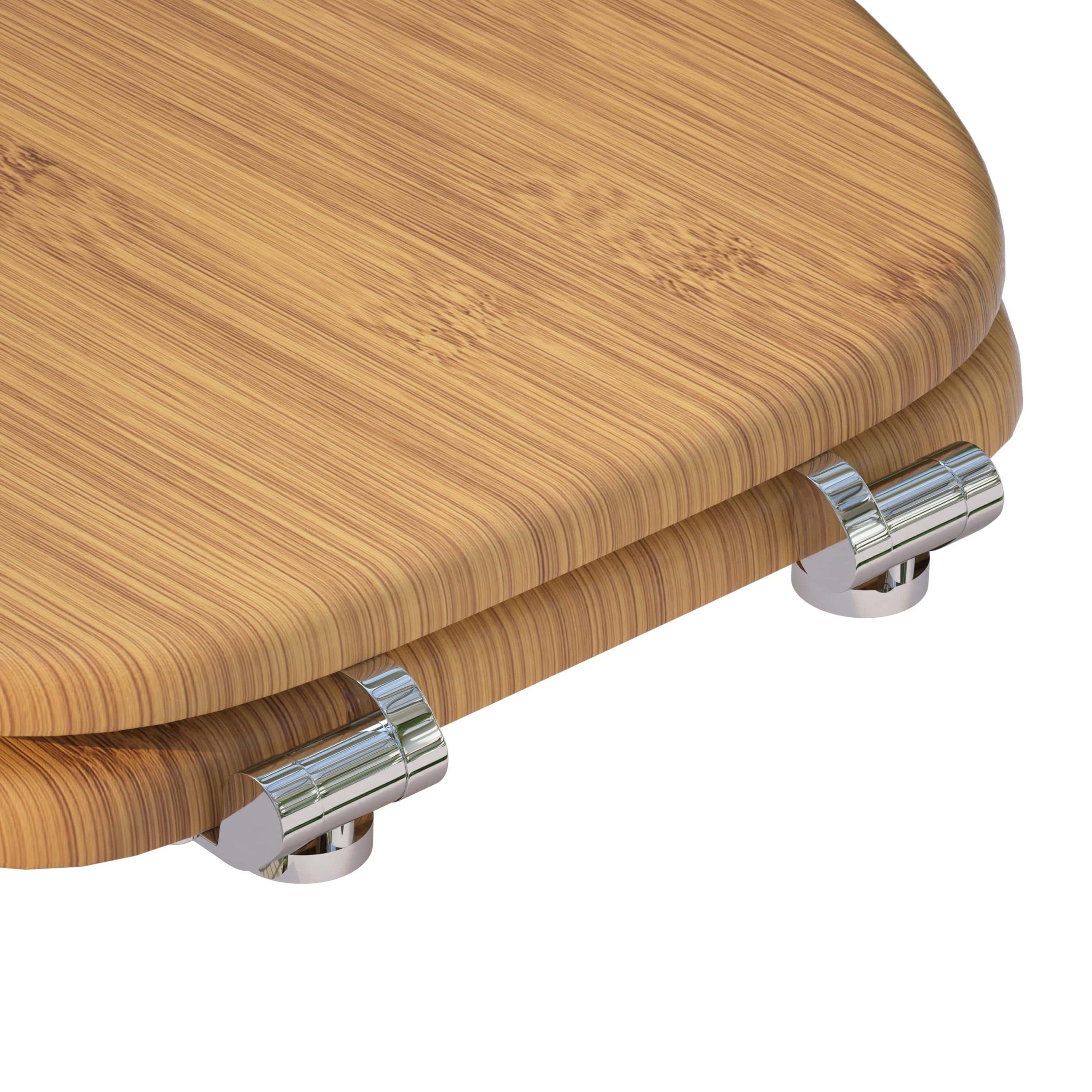 Toilettensitz Bambus mit Absenkautomatik MDF