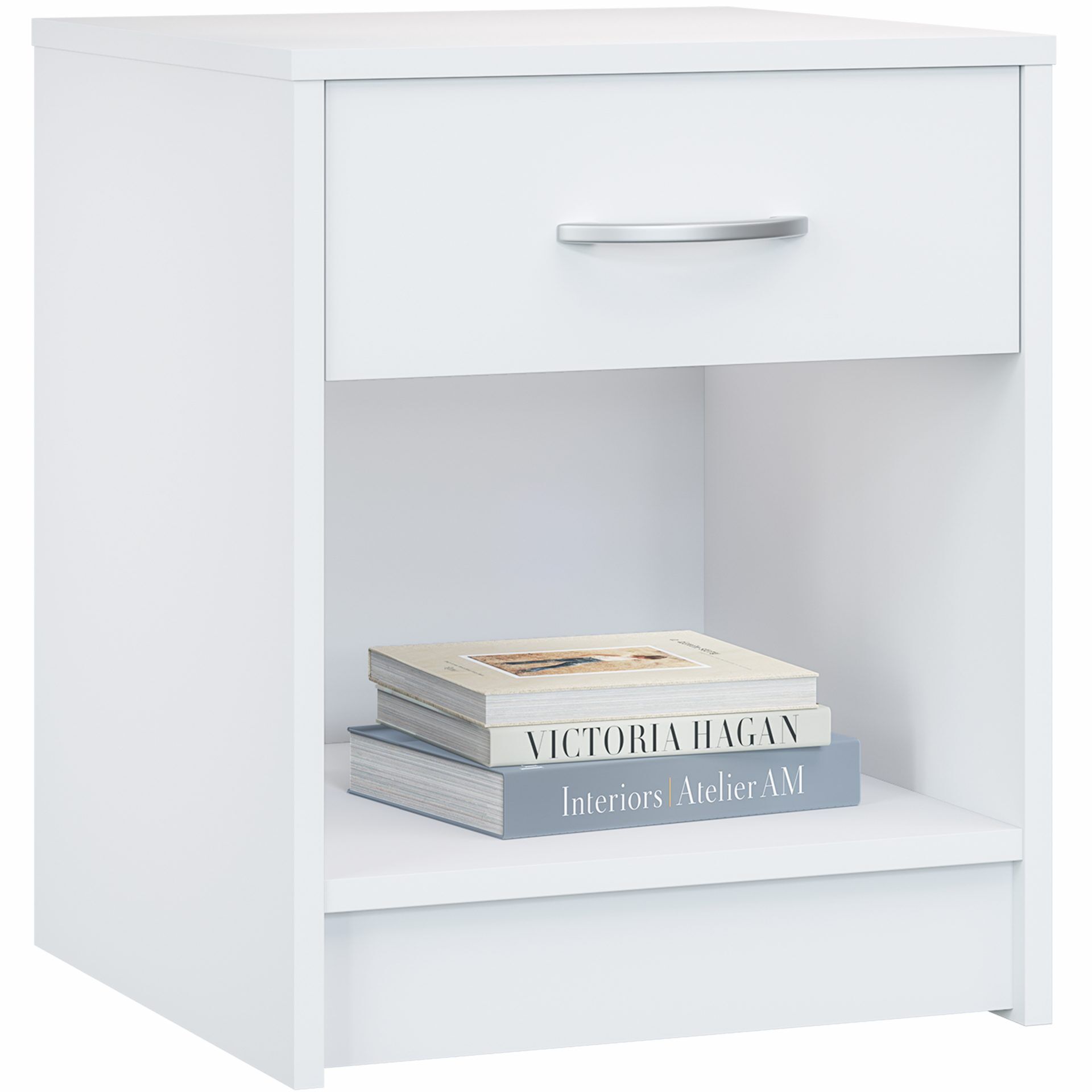 Nachttisch Hamburg Weiß 50x40x35cm