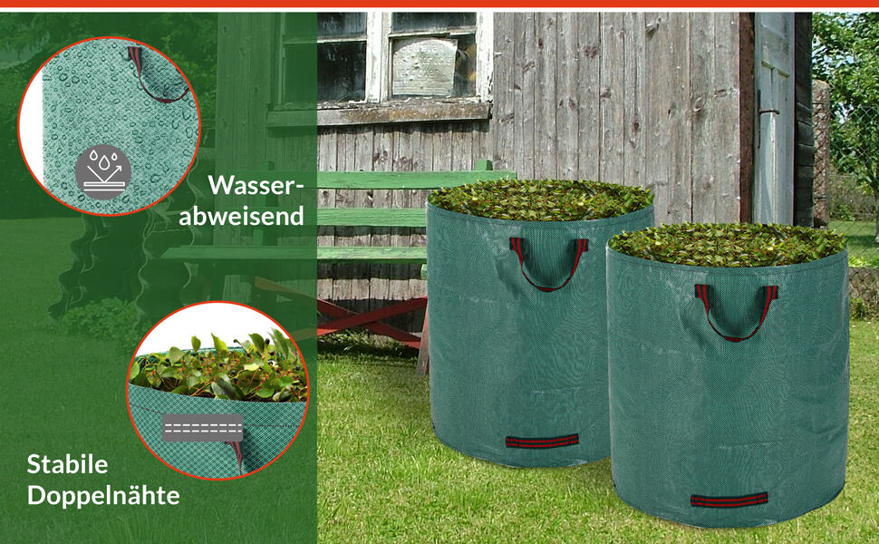 Gartentasche 2er-Set 280L max 50kg