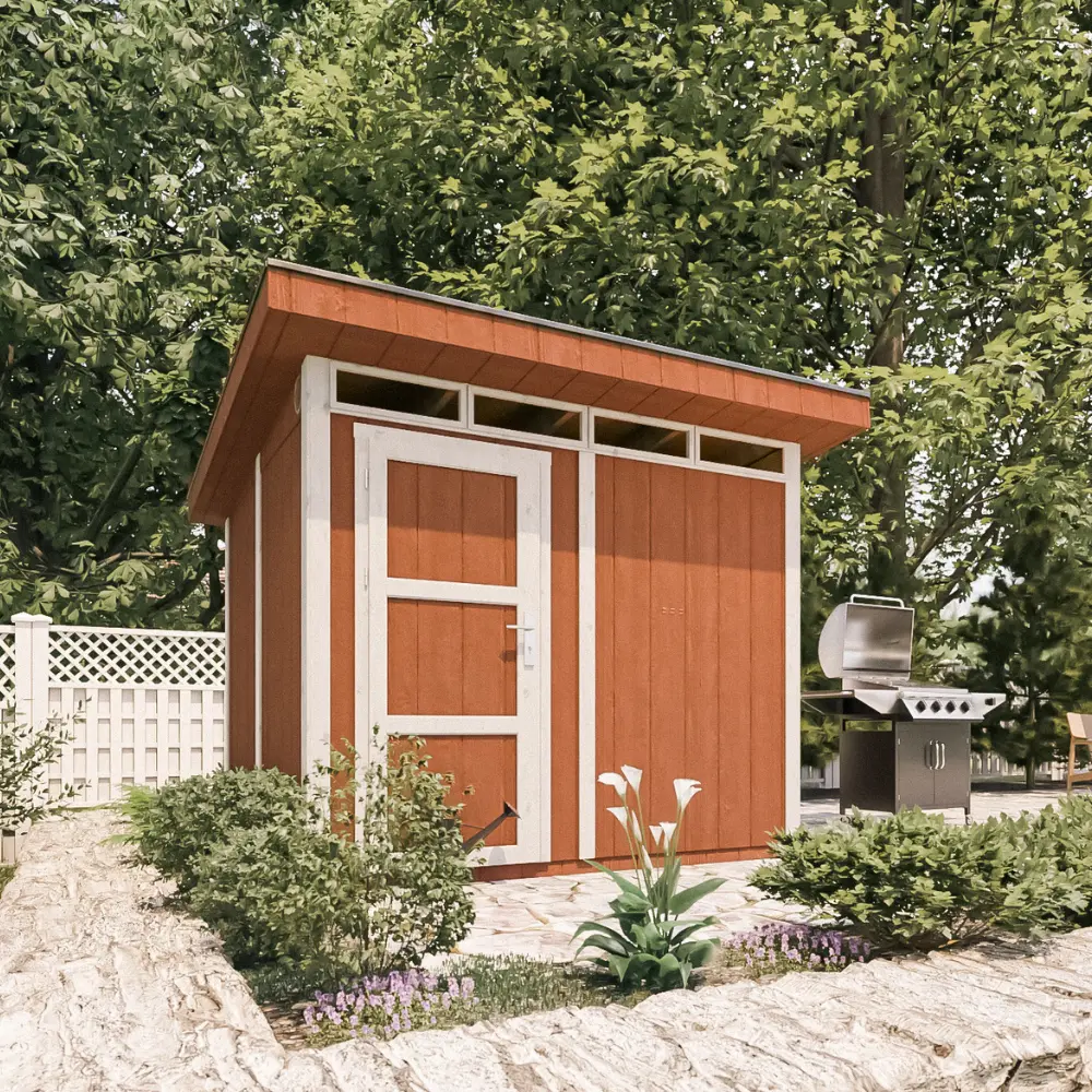 Pultdach Gartenhaus Norge 4 mit LP® SmartSide® M903 – 250 x 236 cm – 6 m2