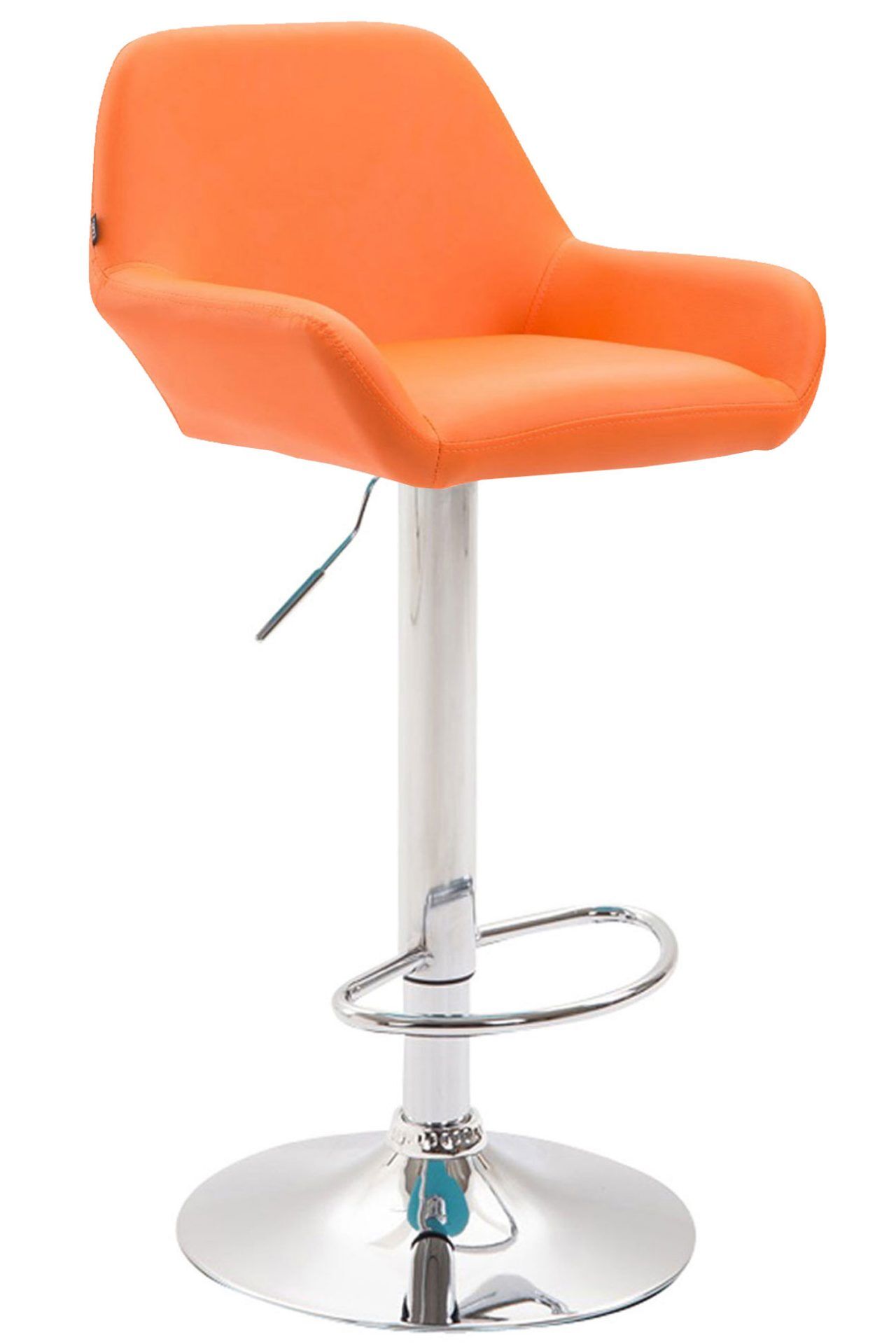 616980 Barhocker Braga Kunstleder chrom, orange