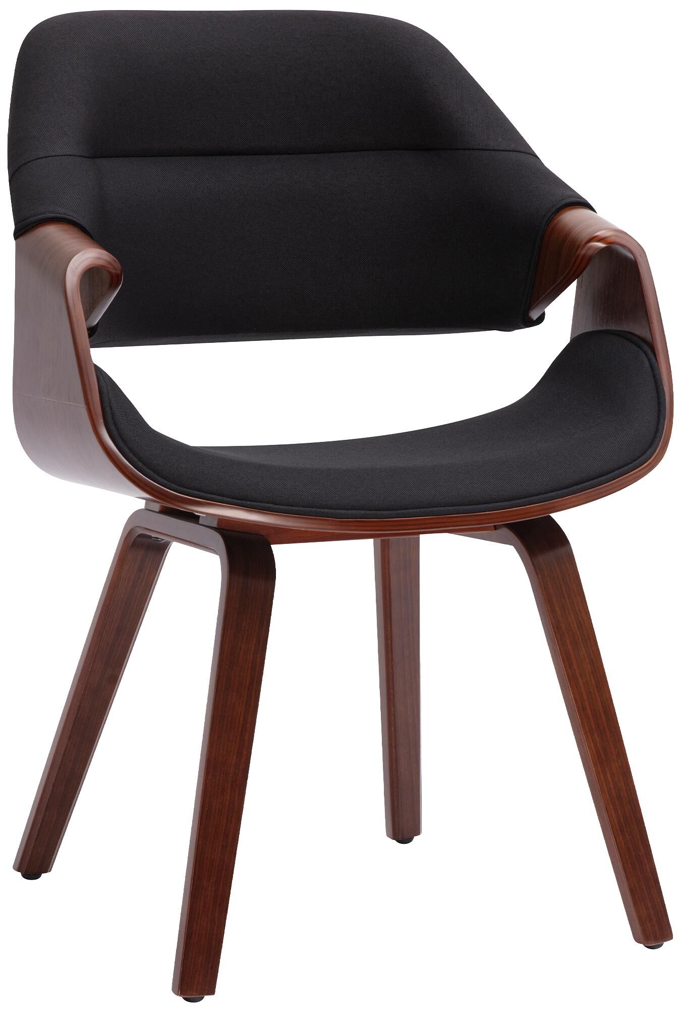 Esszimmerstuhl Maira Stoff, walnuss/schwarz