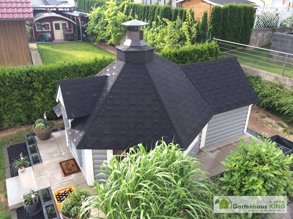 Finn Art Grillkota Elegance 9,2 m² mit 1,8m Anbau Draufsicht