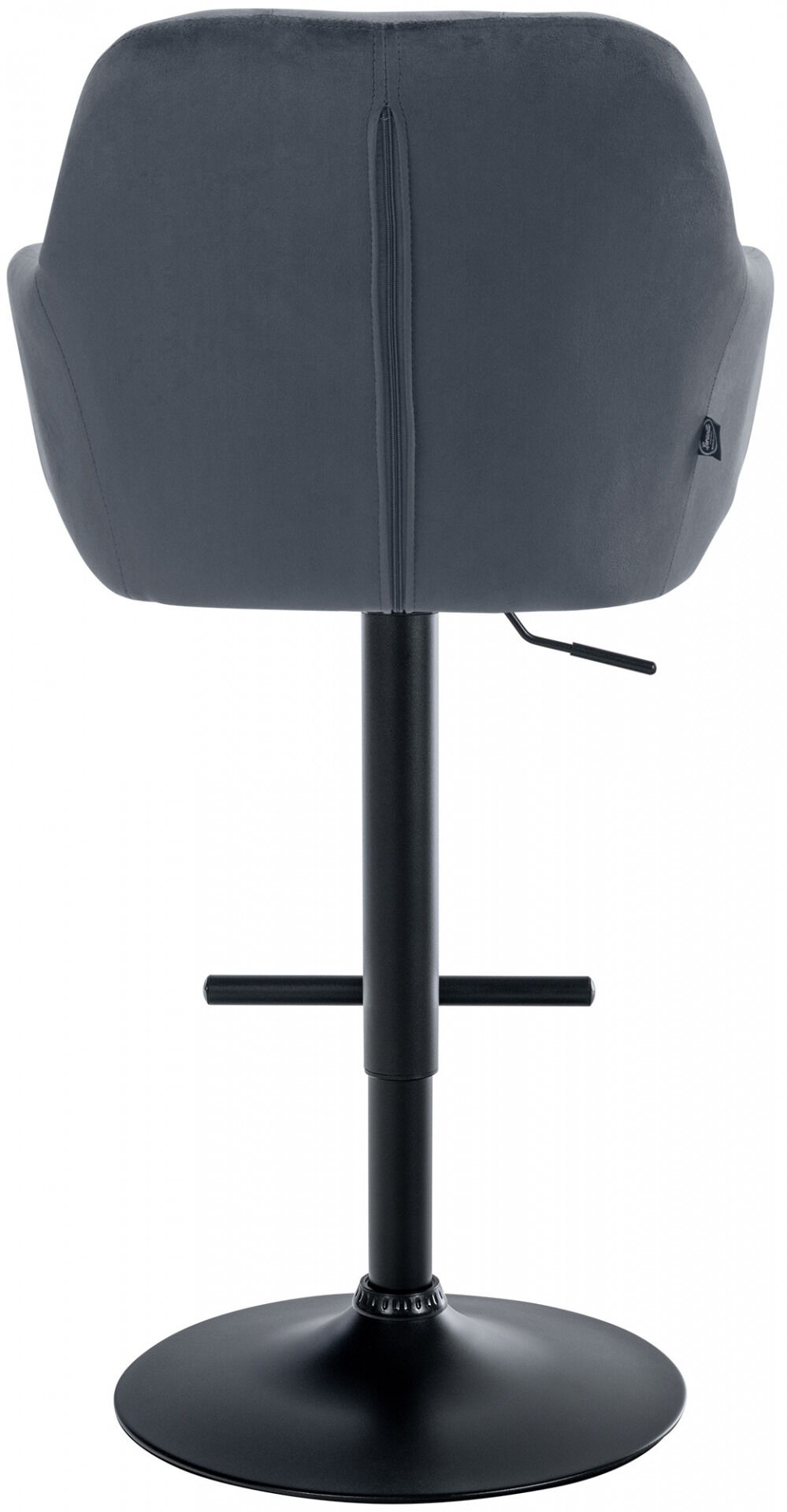 Barhocker Natoma Samt schwarz, dunkelgrau