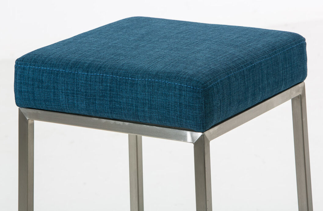 2er Set Barhocker Montreal 85 Stoff edelstahl, blau