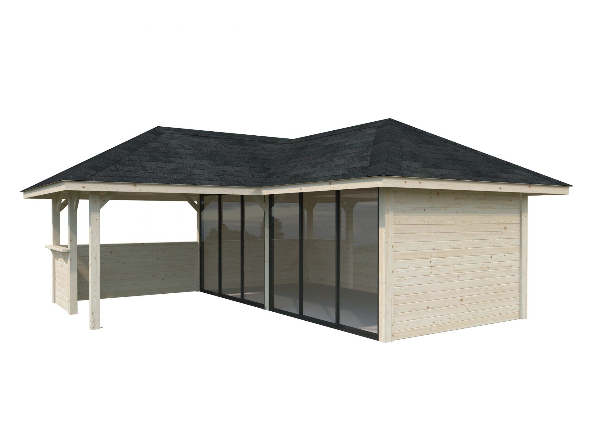 Palmako Pavillon Bianca 24,9 m² Set 522 Slide Plus