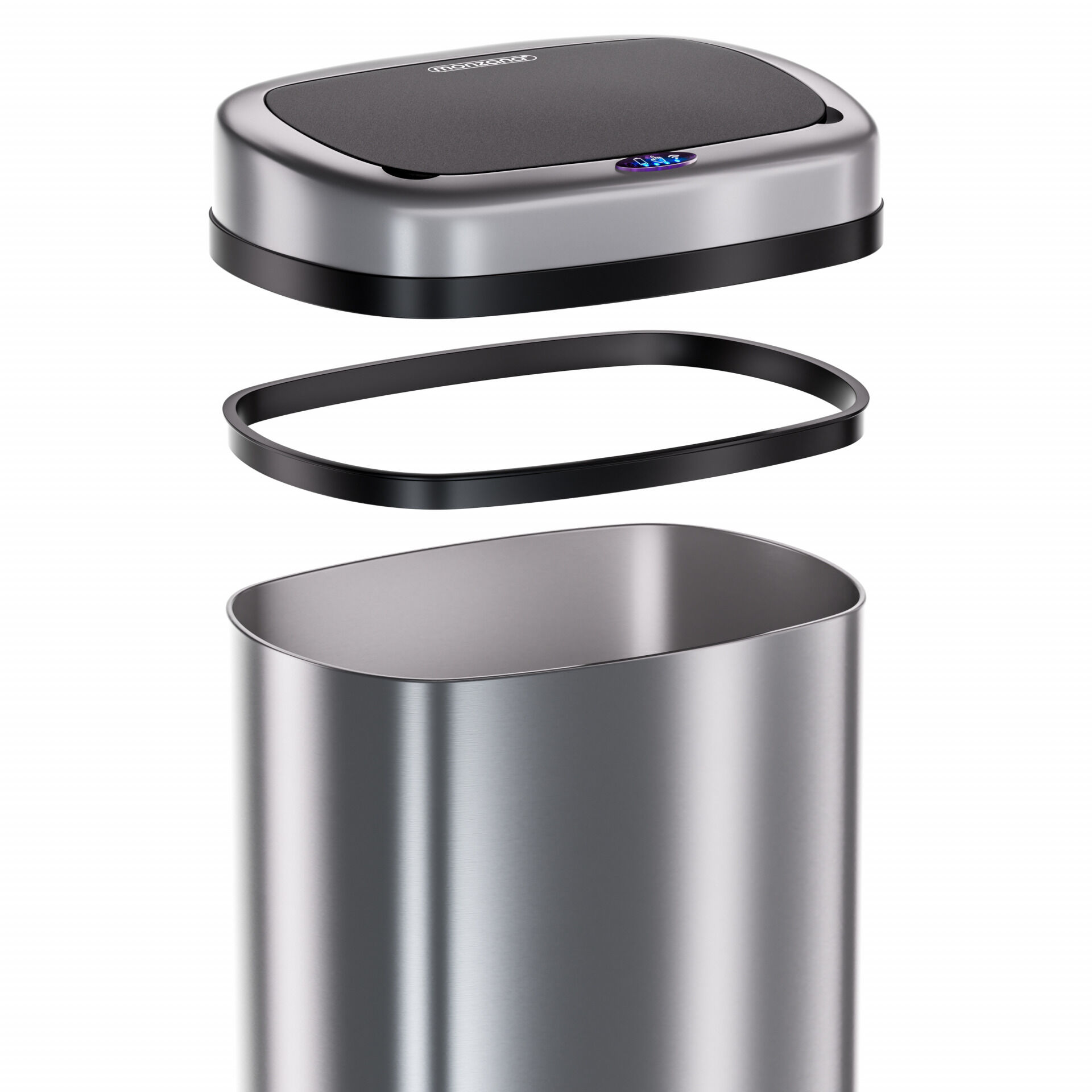 Sensor Mülleimer Edelstahl 58L