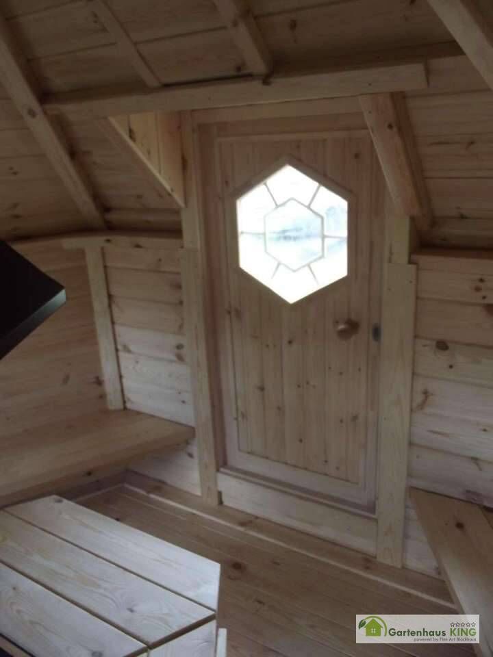 Finn Art Grillkota Elegance 16,5 m² mit 1,8m Anbau Innenansicht