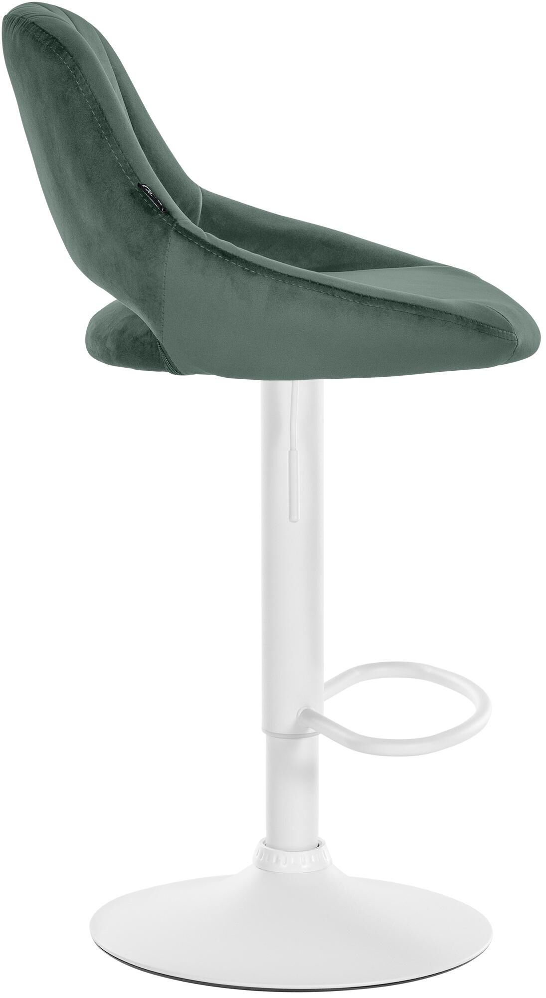 Barhocker Milet Samt weiß, grün