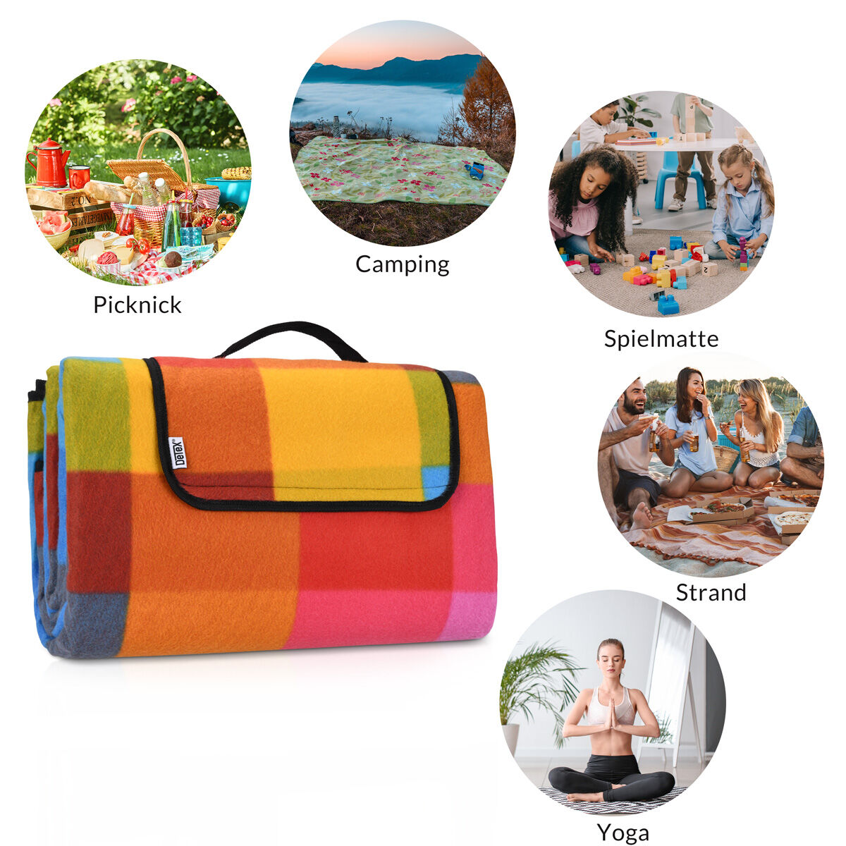 Picknickdecke Pixel 2x2m