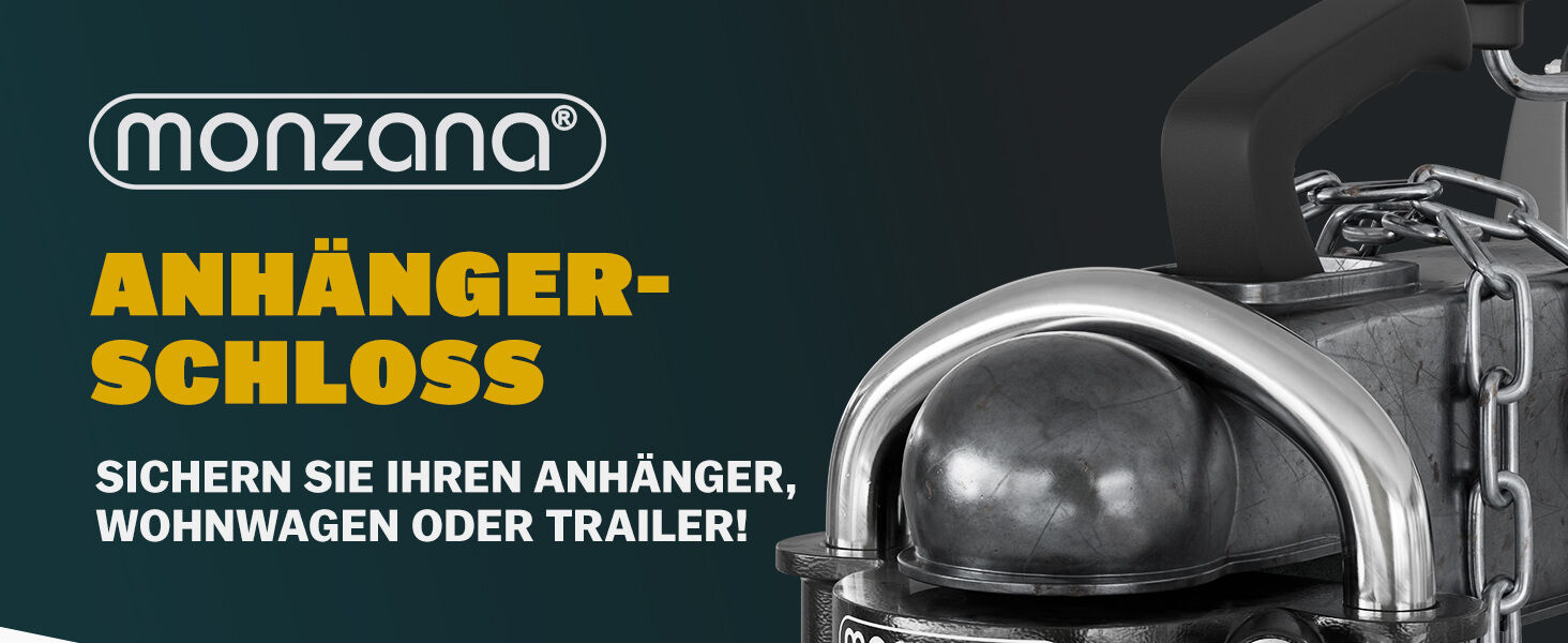 Anhängerschloss Schwarz 157x79x150mm