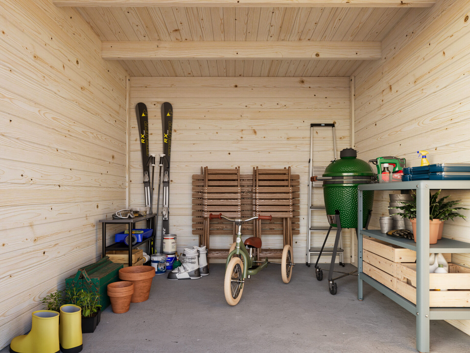 Flachdach Palmako Gartenhaus Ella 6,9+10,0 m²