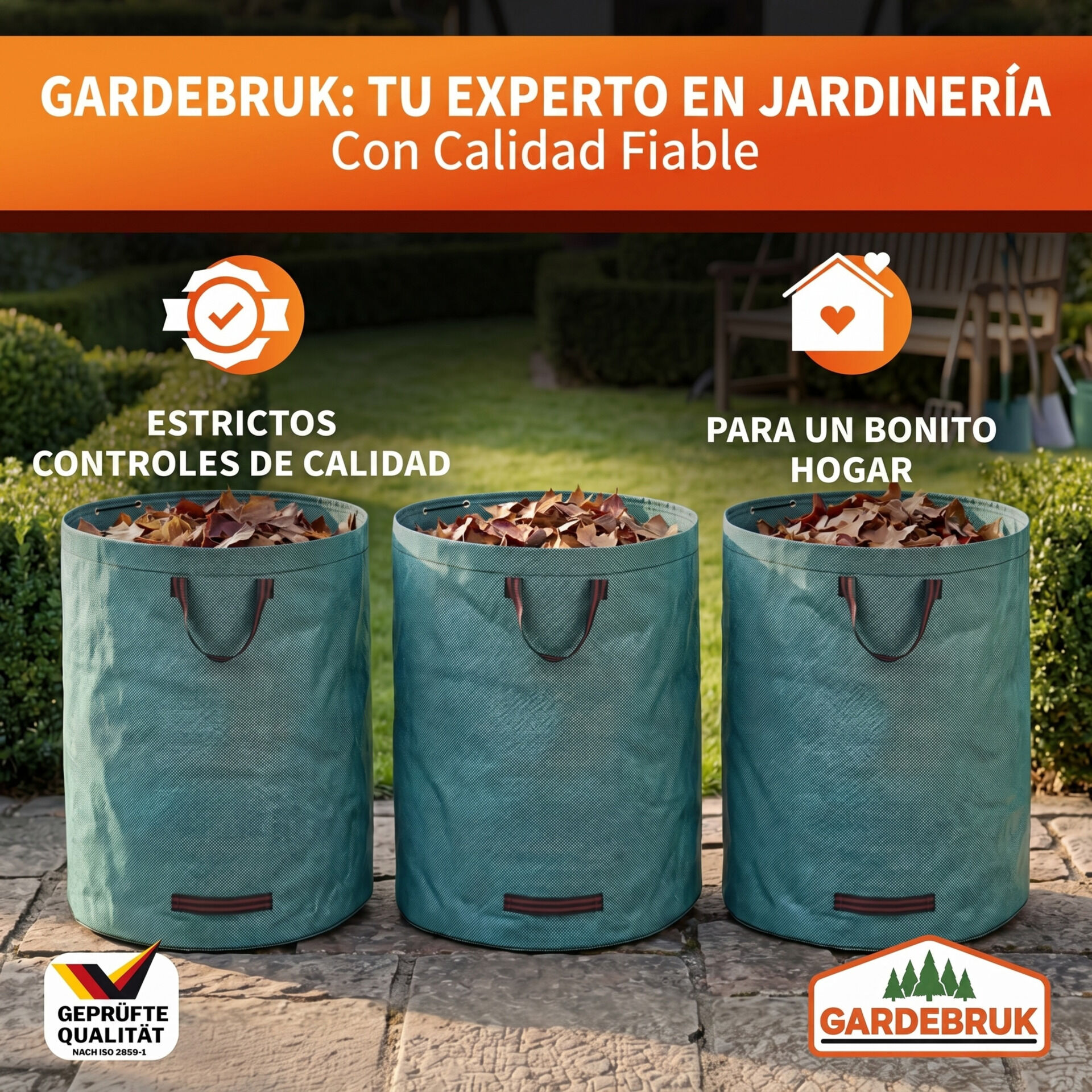 Gartentasche 3er-Set 280L max 50kg