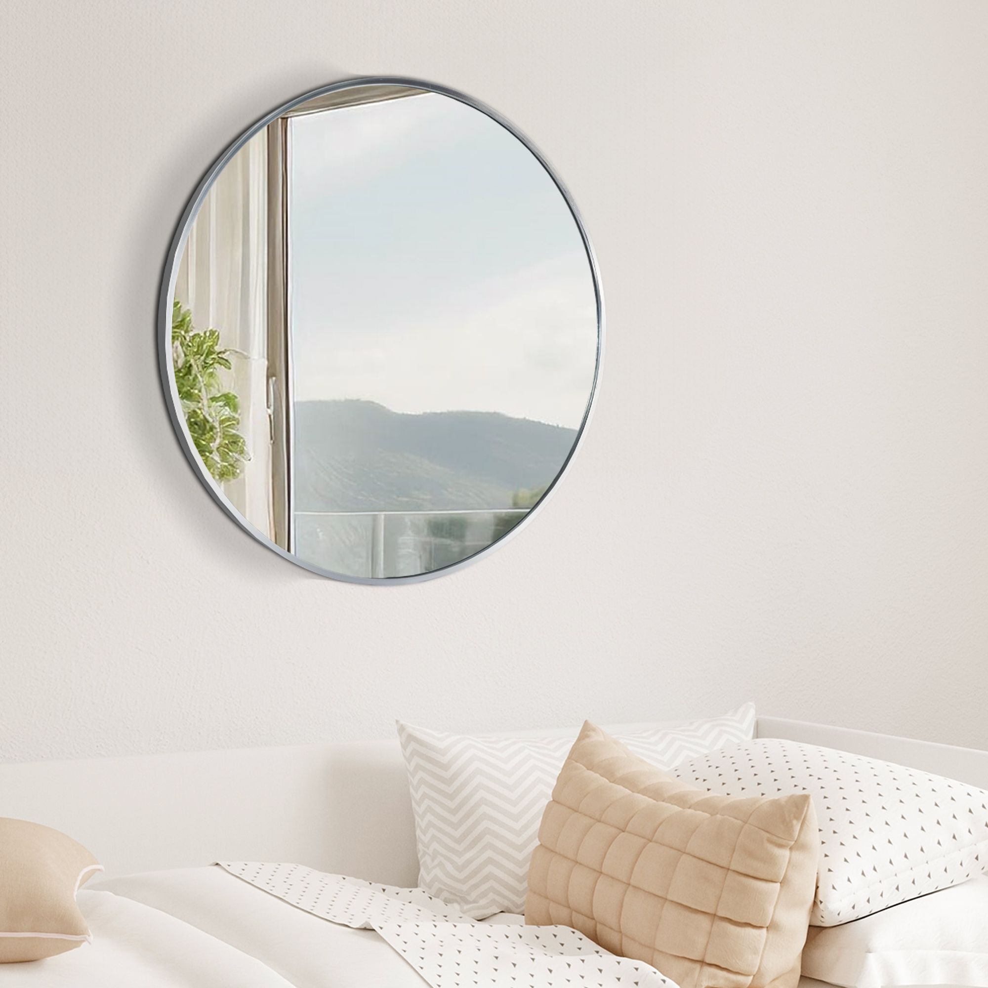 Wandspiegel Elsie L, silber